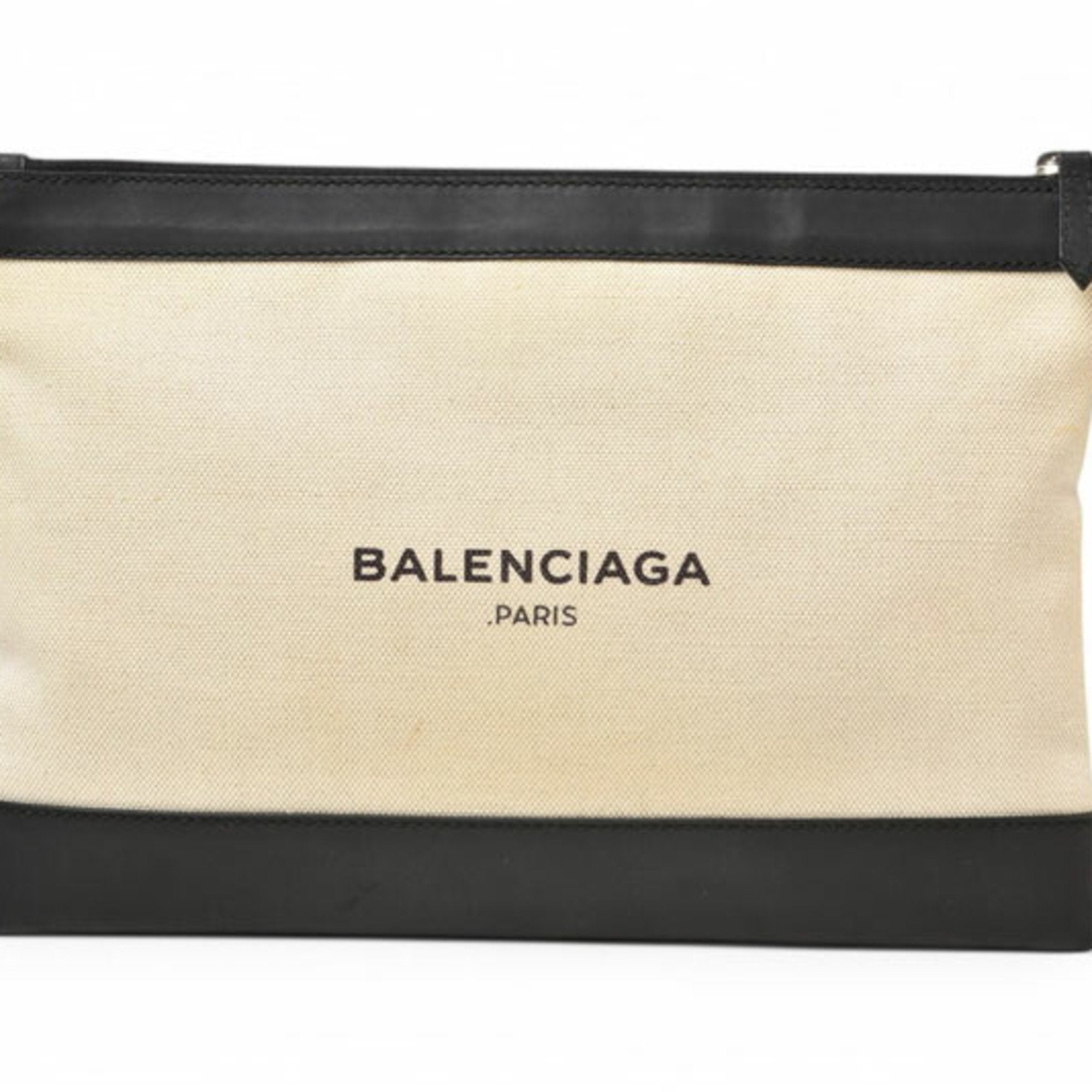 Balenciaga Black Canvas Clutch Bag Pouch (Pre-Owned)