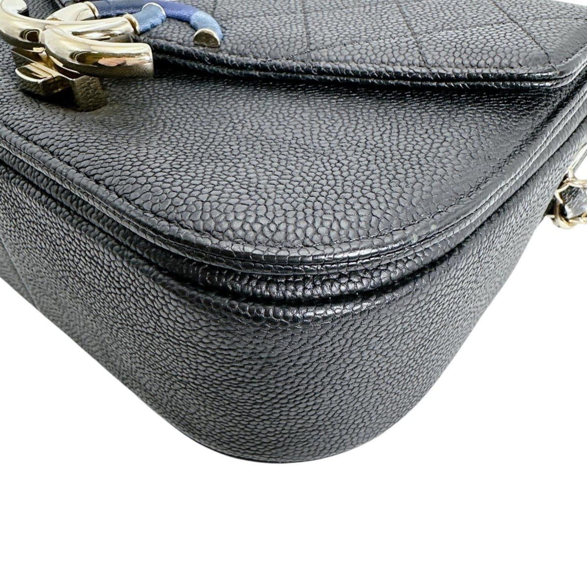 Chanel Black Grained Calfskin Shoulder Bag (Pre-Owned)