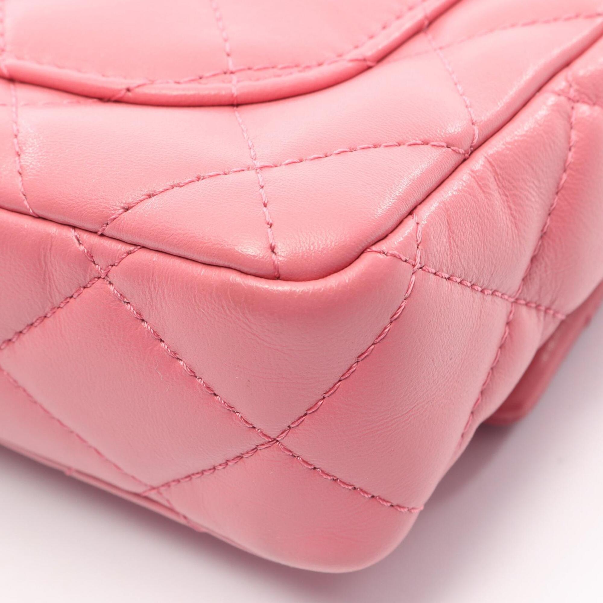 Chanel Pink Leather Handbag Shoulder Bag (Pre-Owned)