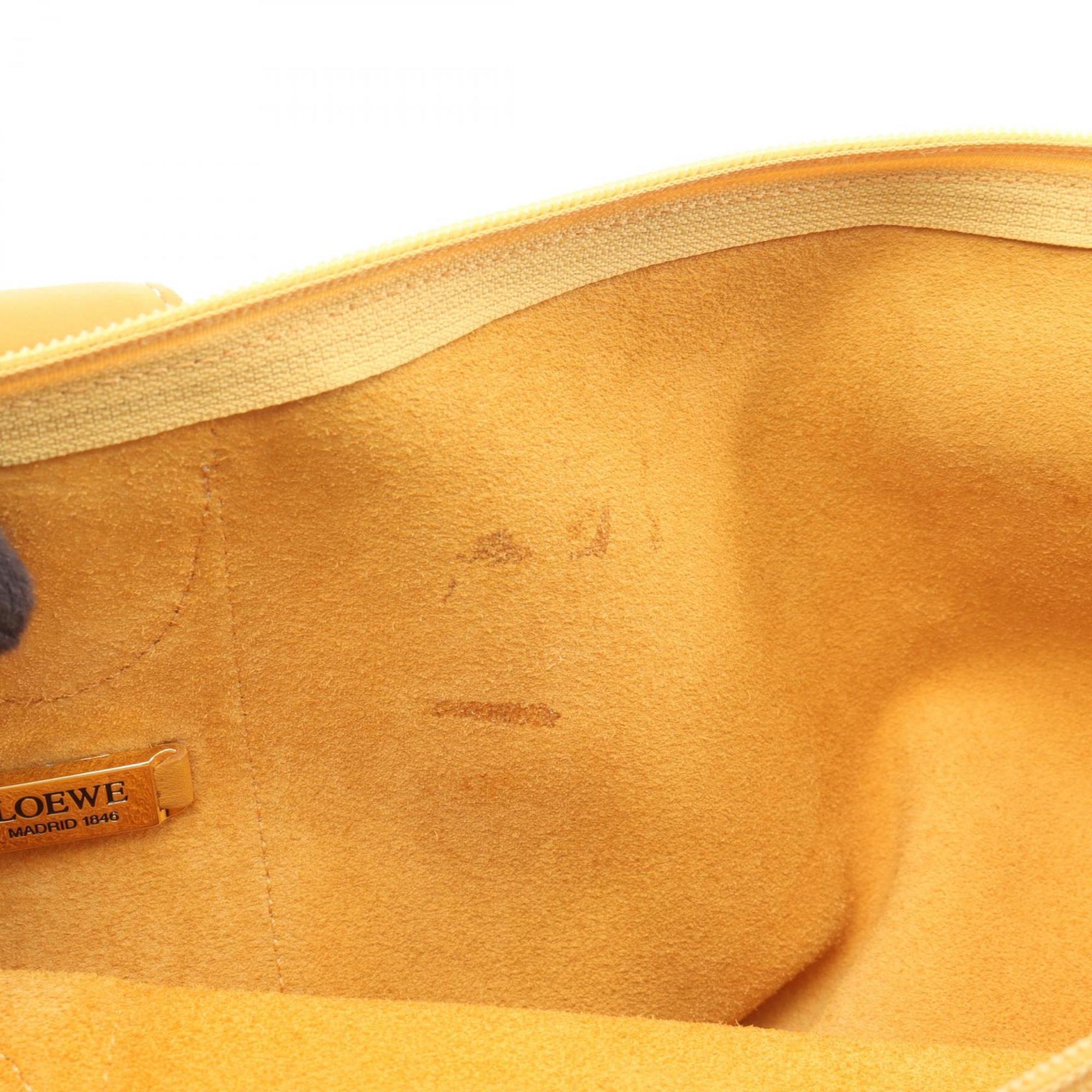 Loewe Yellow Leather Handbag Tote Bag (Pre-Owned)
