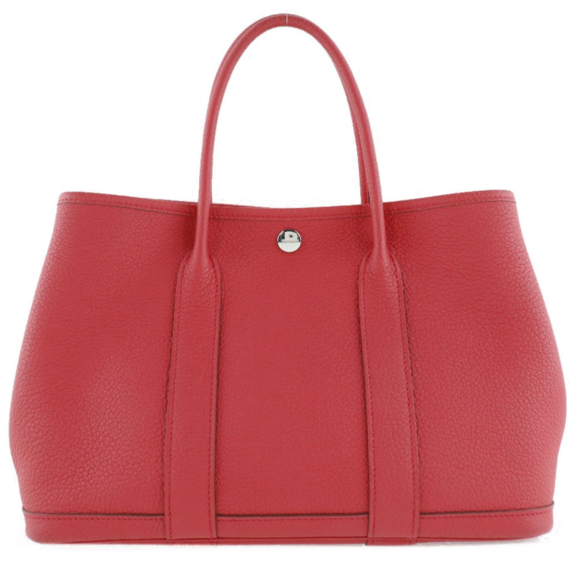 Hermes Garden Bougainvillier Pink Negonda Leather Handbag (Pre-Owned)