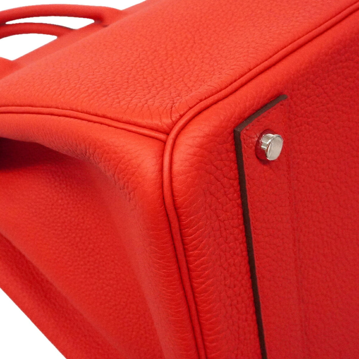 Hermes Red Color Togo Leather Handbag (Pre-Owned)