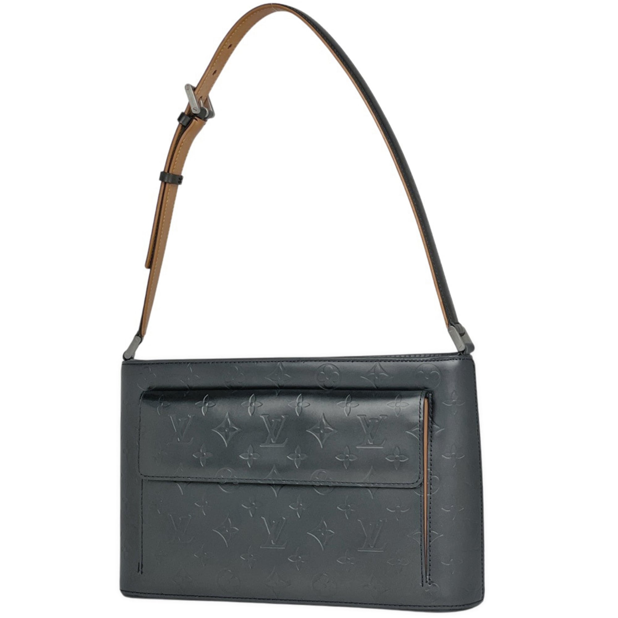Louis Vuitton Black Noir Monogram Mat Shoulder Bag (Pre-Owned)