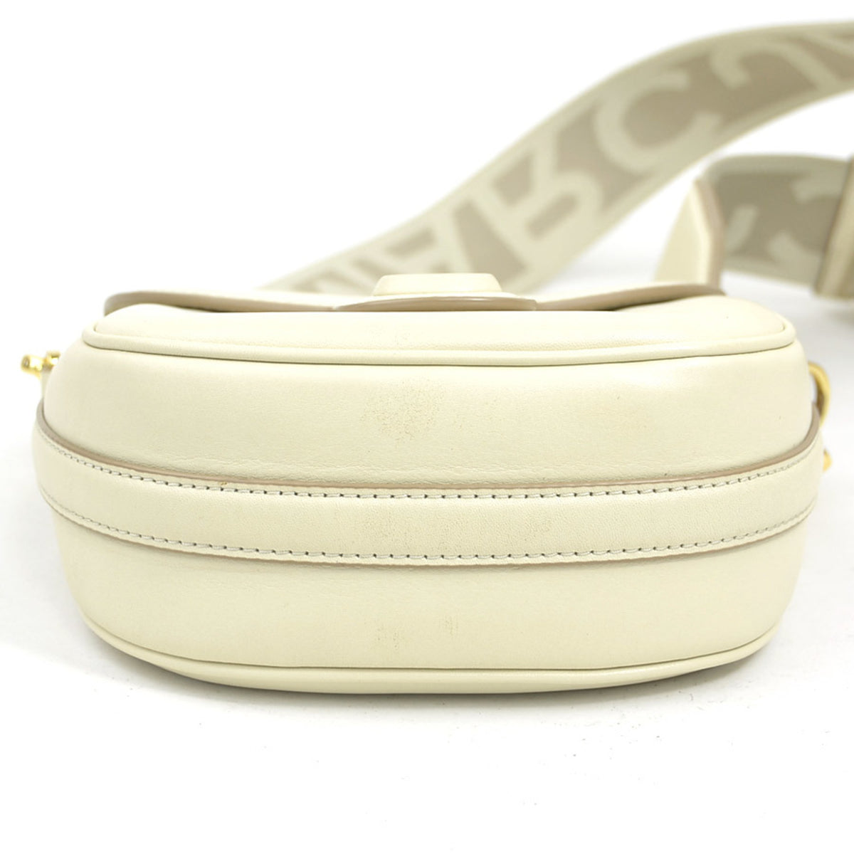Marc Jacobs Ivory Leather Saddle Bag Shoulder Bag (Pre-Owned)