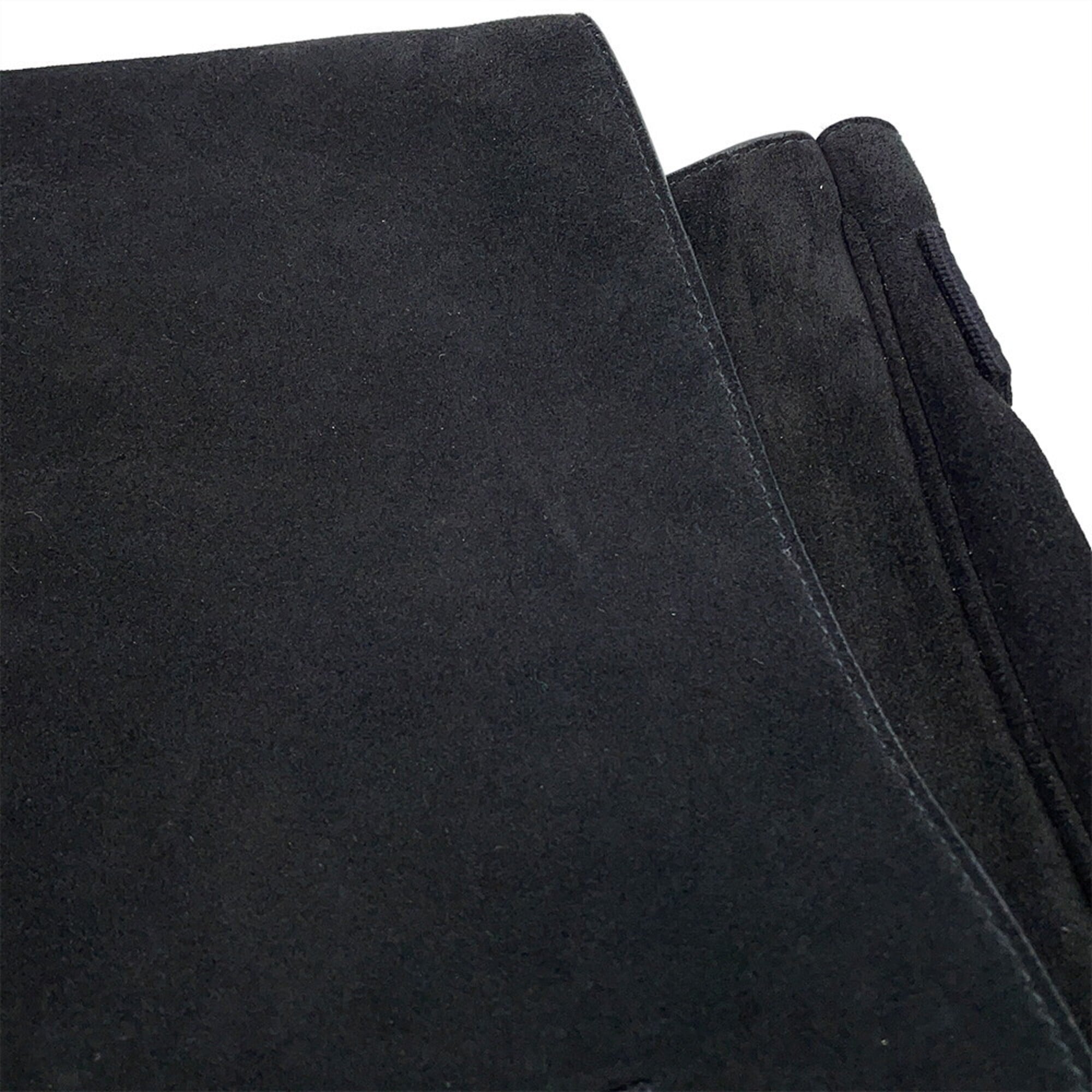 Yves Saint Laurent Black Suede Messenger Bag Shoulder Bag (Pre-Owned)