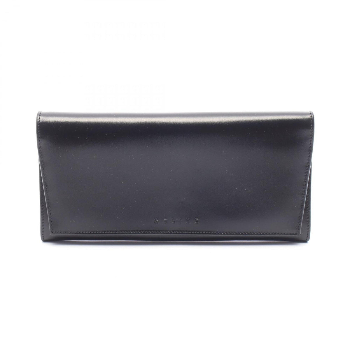 Celine Black Leather Long Wallet (Bi-Fold) (Pre-Owned)