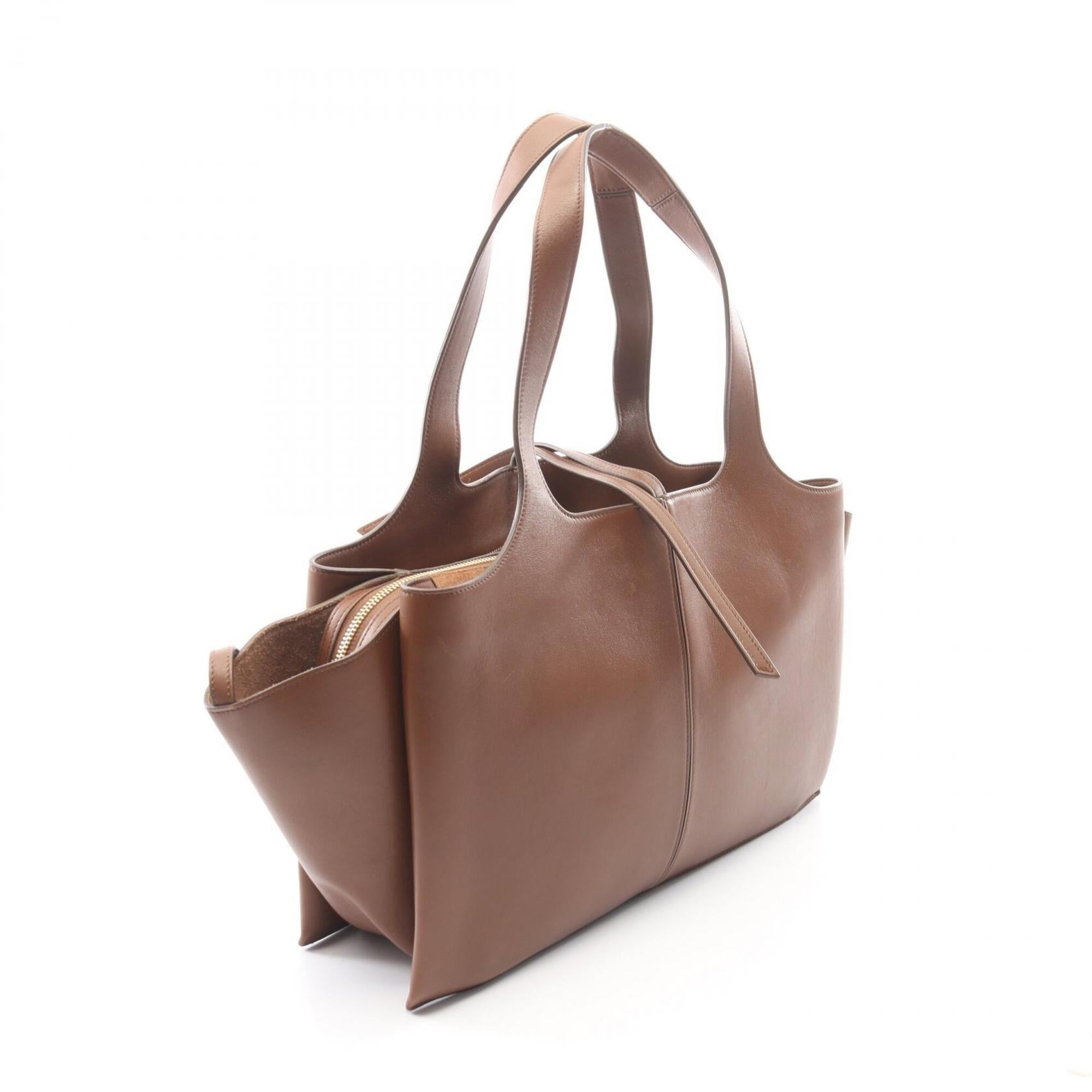 Celine Brown Leather Handbag Tote Bag (Pre-Owned)