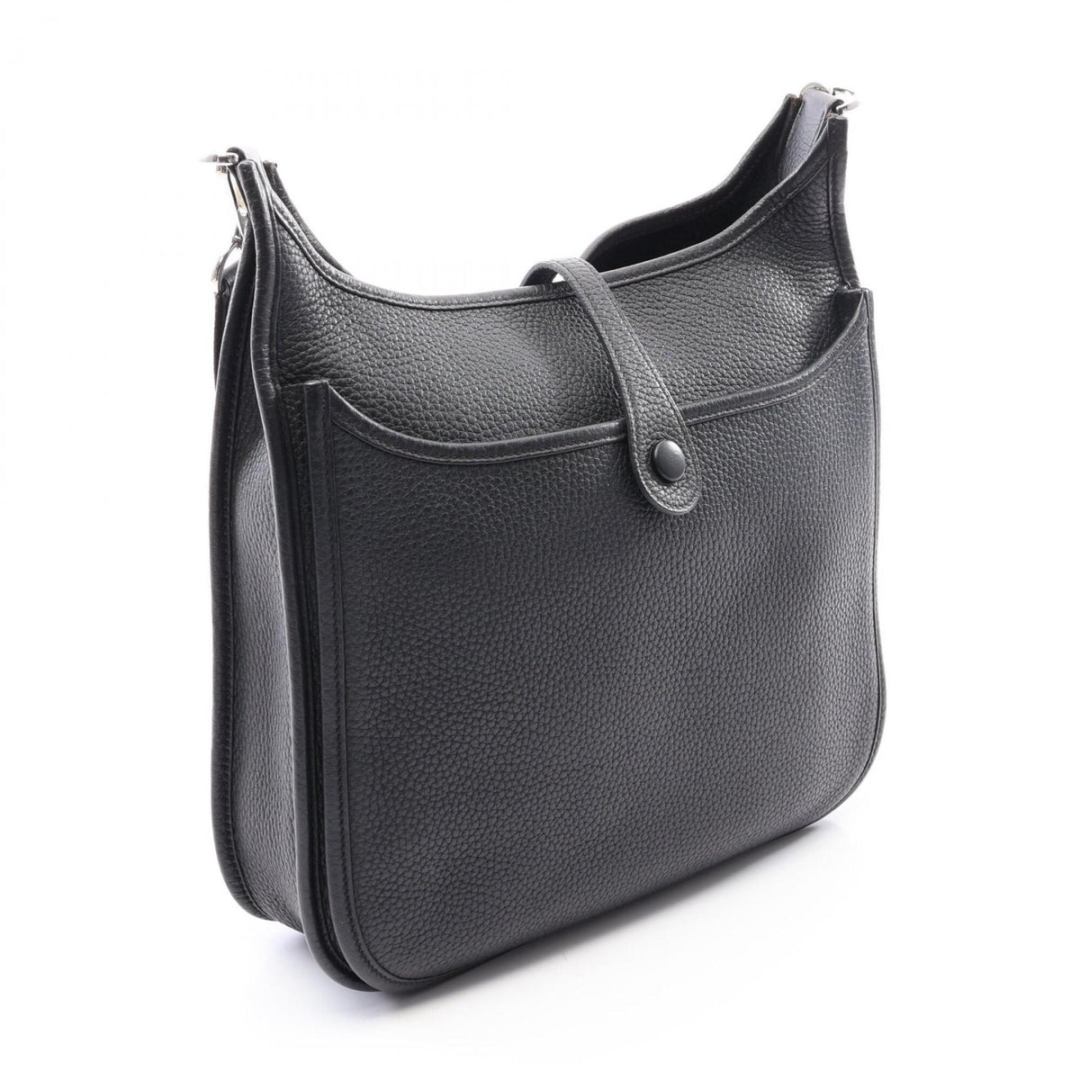 Hermes Black Taurillon Clemence Leather Handbag Shoulder Bag (Pre-Owned)