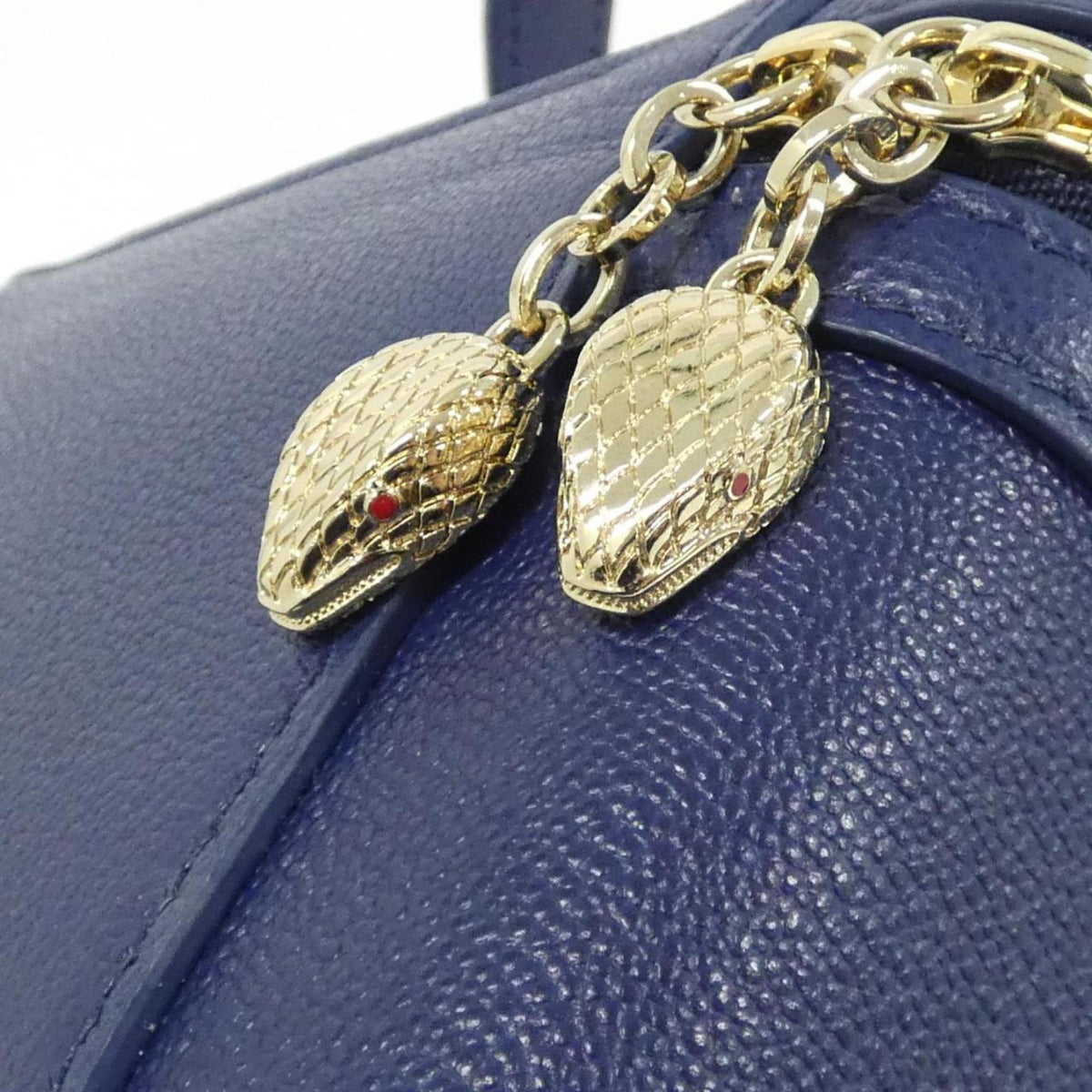 Bvlgari Navy Leather Handbag (Pre-Owned)