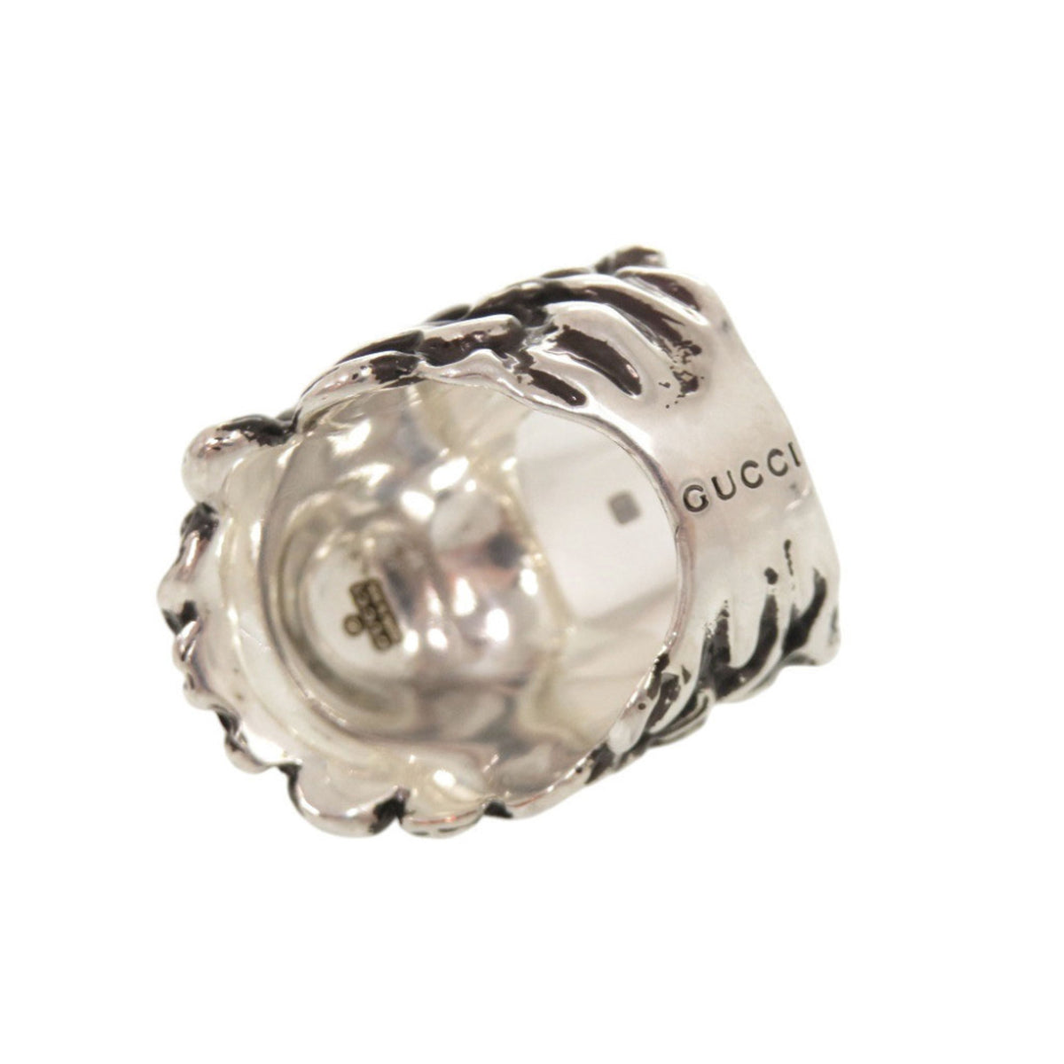 Gucci Silver Metal Band Ring (Pre-Owned)