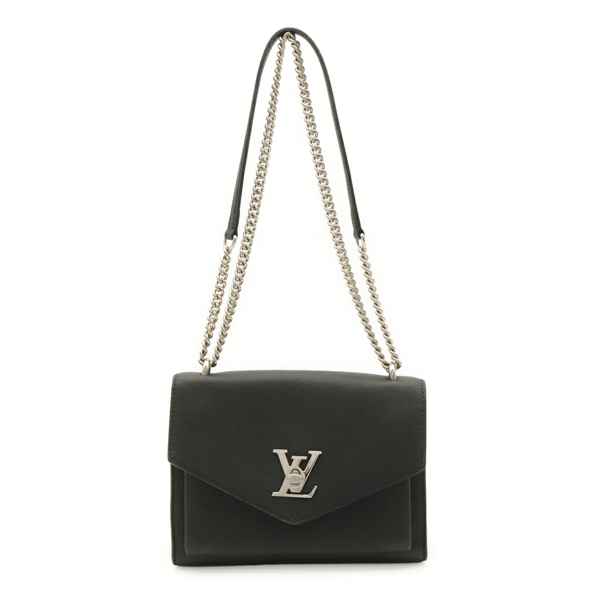 Louis Vuitton Noir Leather Pochette Shoulder Bag (Pre-Owned)