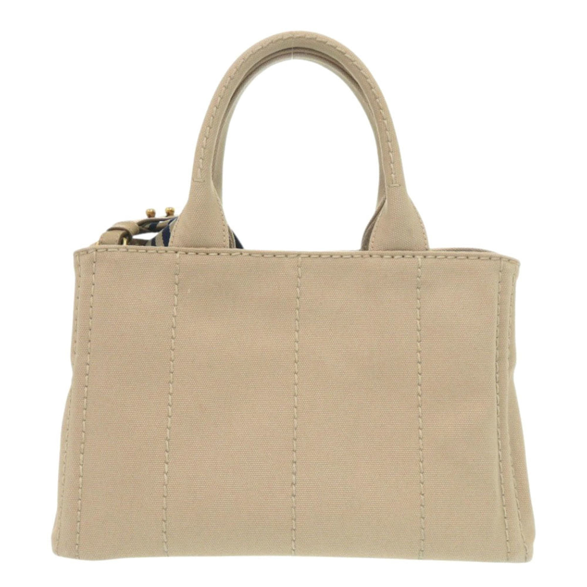 Prada Beige Canvas Tote Bag (Pre-Owned)
