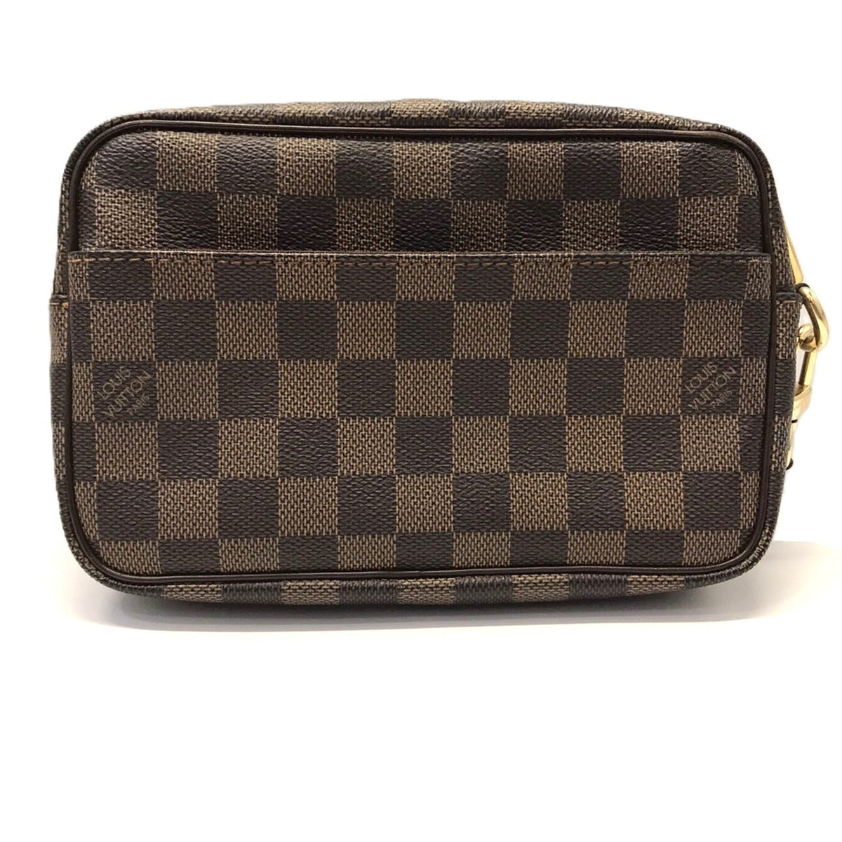 Louis Vuitton Damier Damier Canvas Ebene Damier Canvas Clutch Bag Pochette (Pre-Owned)