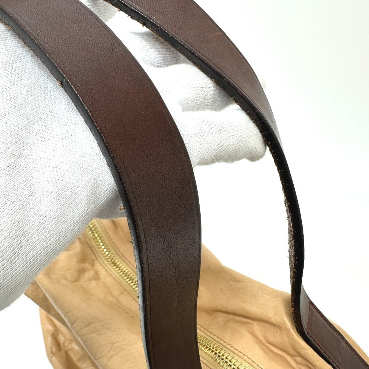 Celine Beige Leather Handbag Tote Bag (Pre-Owned)