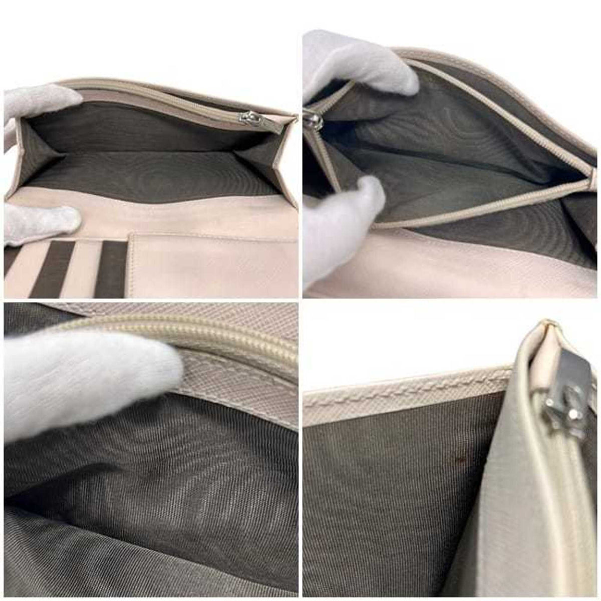 Salvatore Ferragamo Beige Leather Long Wallet (Bi-Fold) (Pre-Owned)