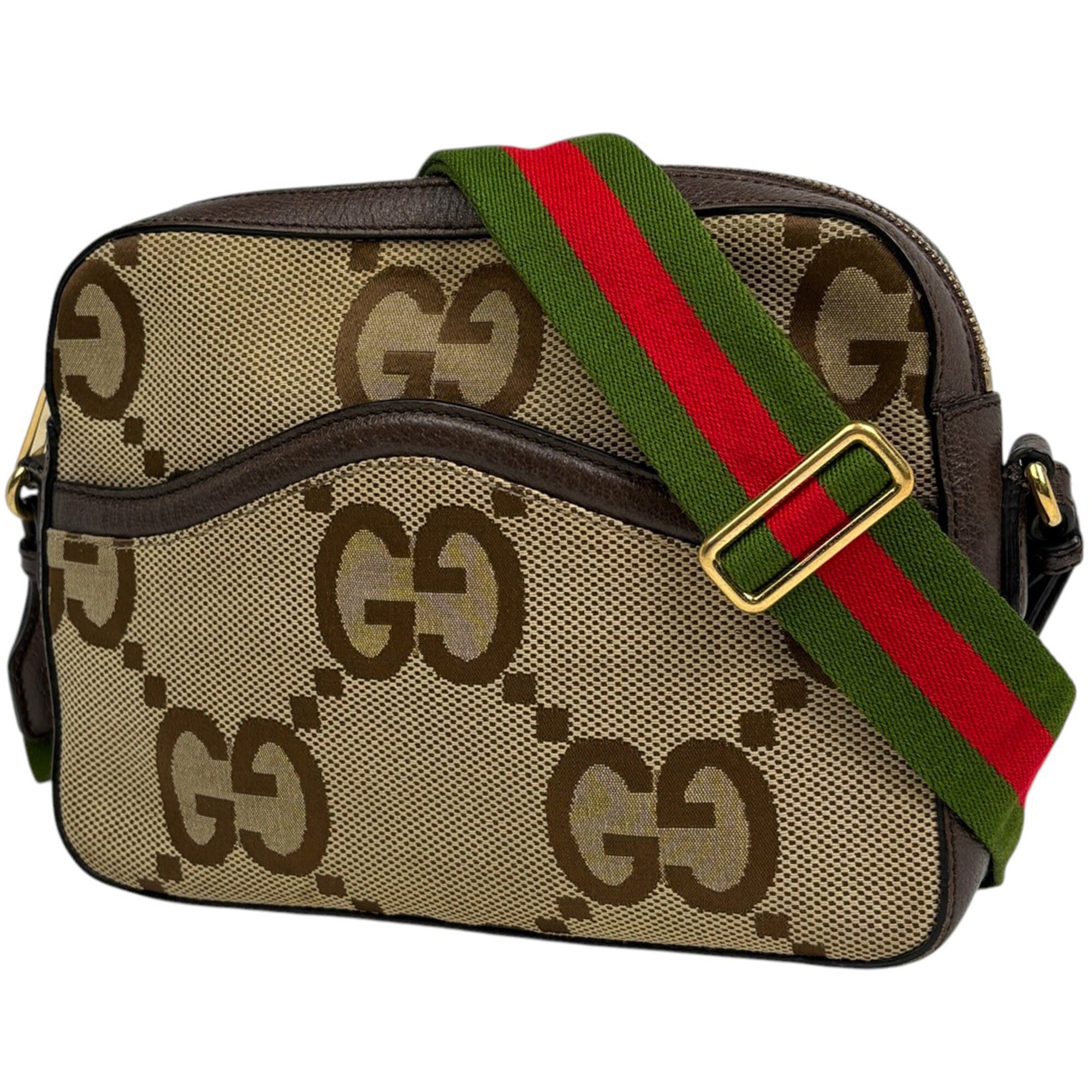 Gucci Beige Brown Gg Canvas Messenger Bag Shoulder Bag (Pre-Owned)