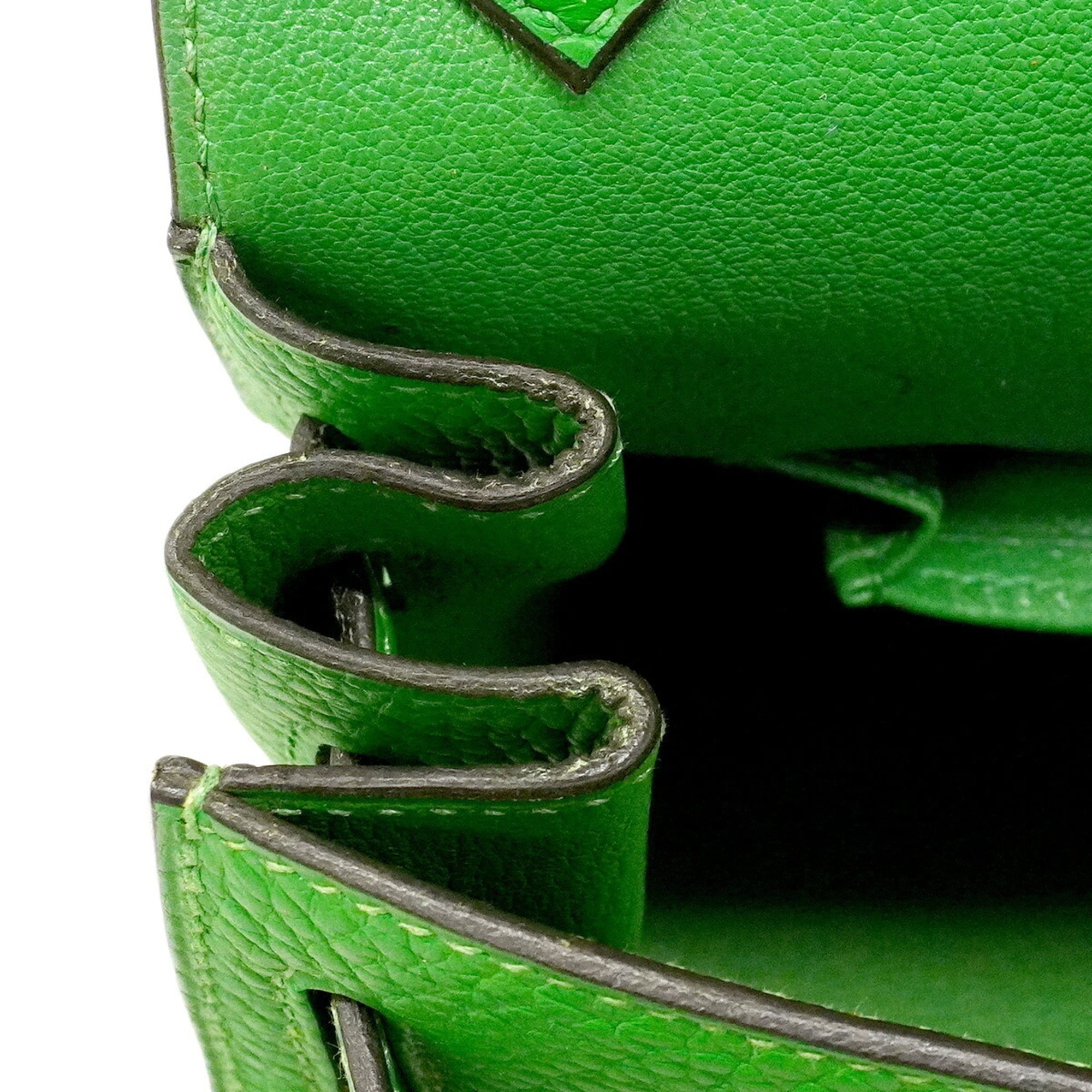 Hermes Bambou Taurillon Clemence Leather Shoulder Bag (Pre-Owned)
