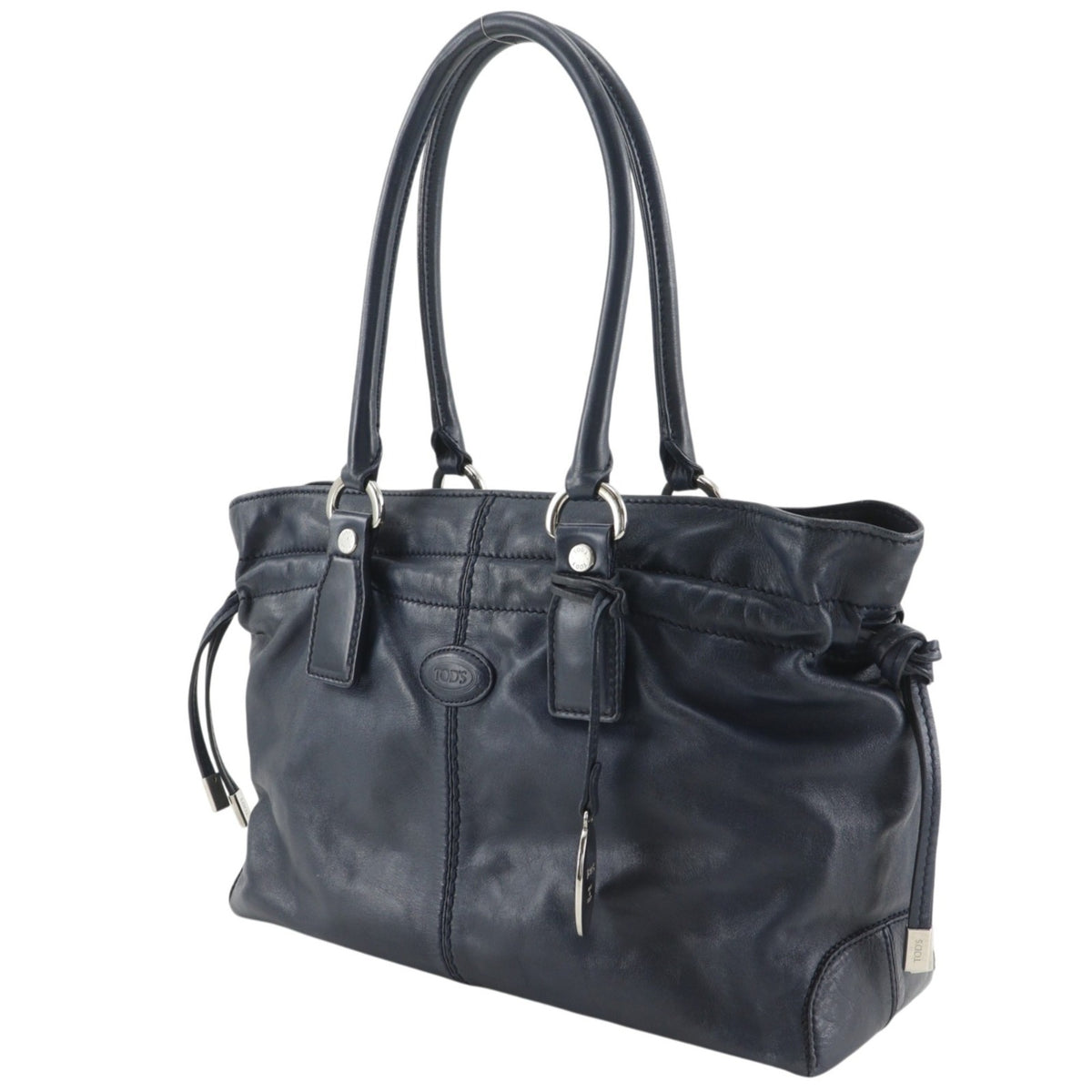 Tod's Navy Leather Tote Bag (Pre-Owned)