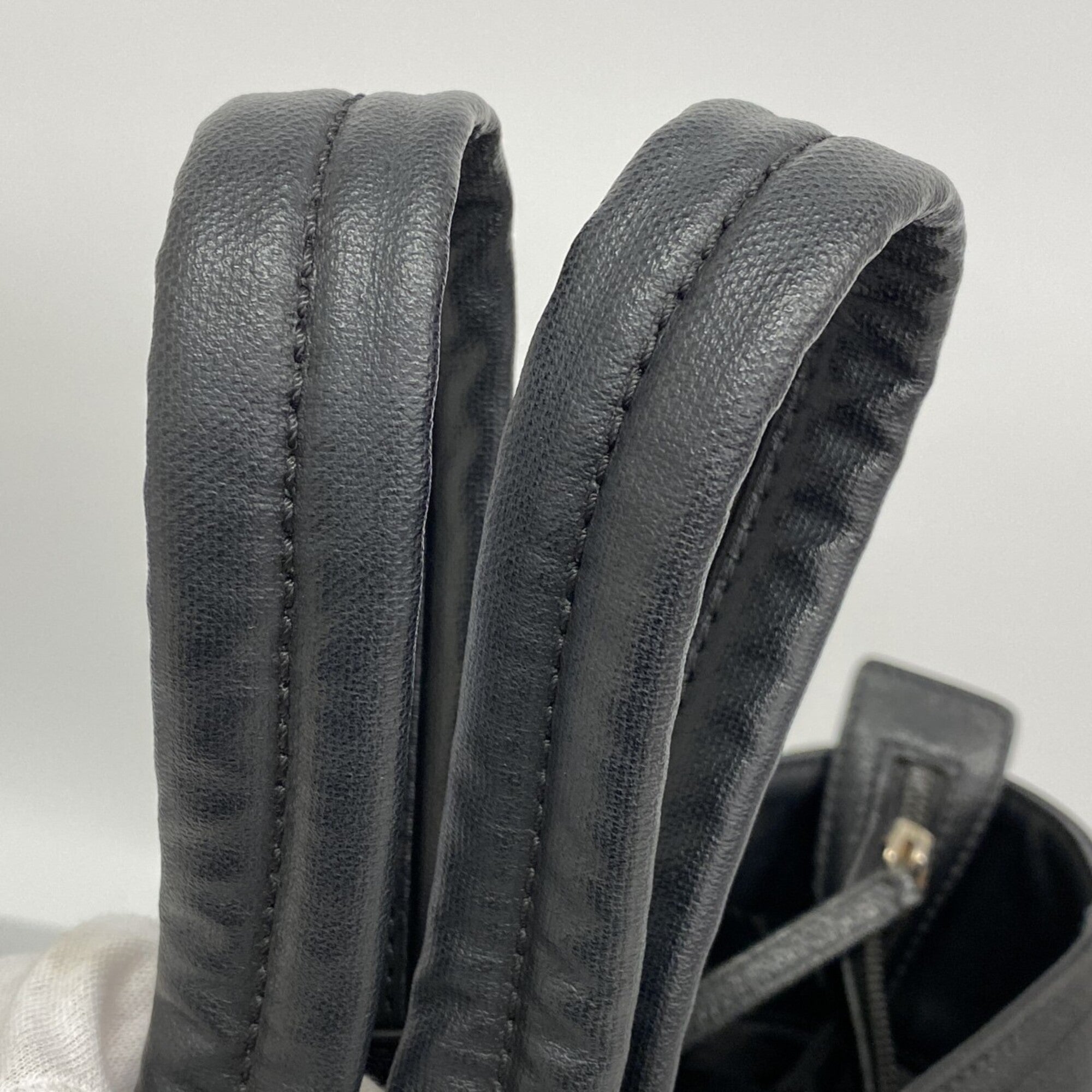 Chanel Black Canvas Tote Bag (Pre-Owned)