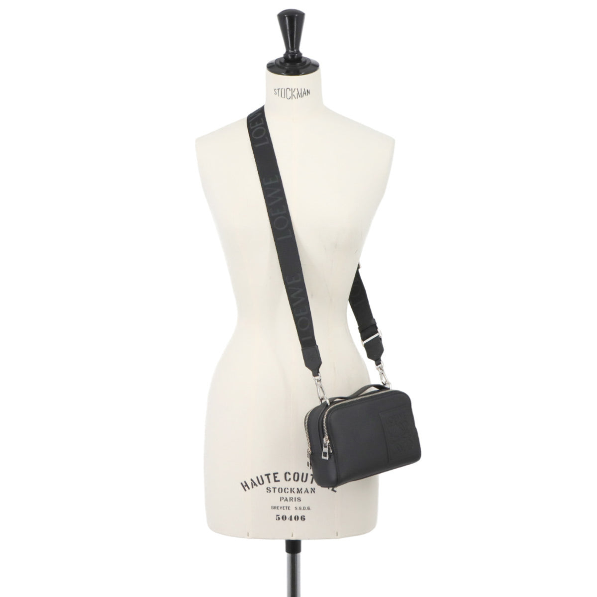 Loewe Black Leather Handbag Shoulder Bag Sling Bag (Pre-Owned)