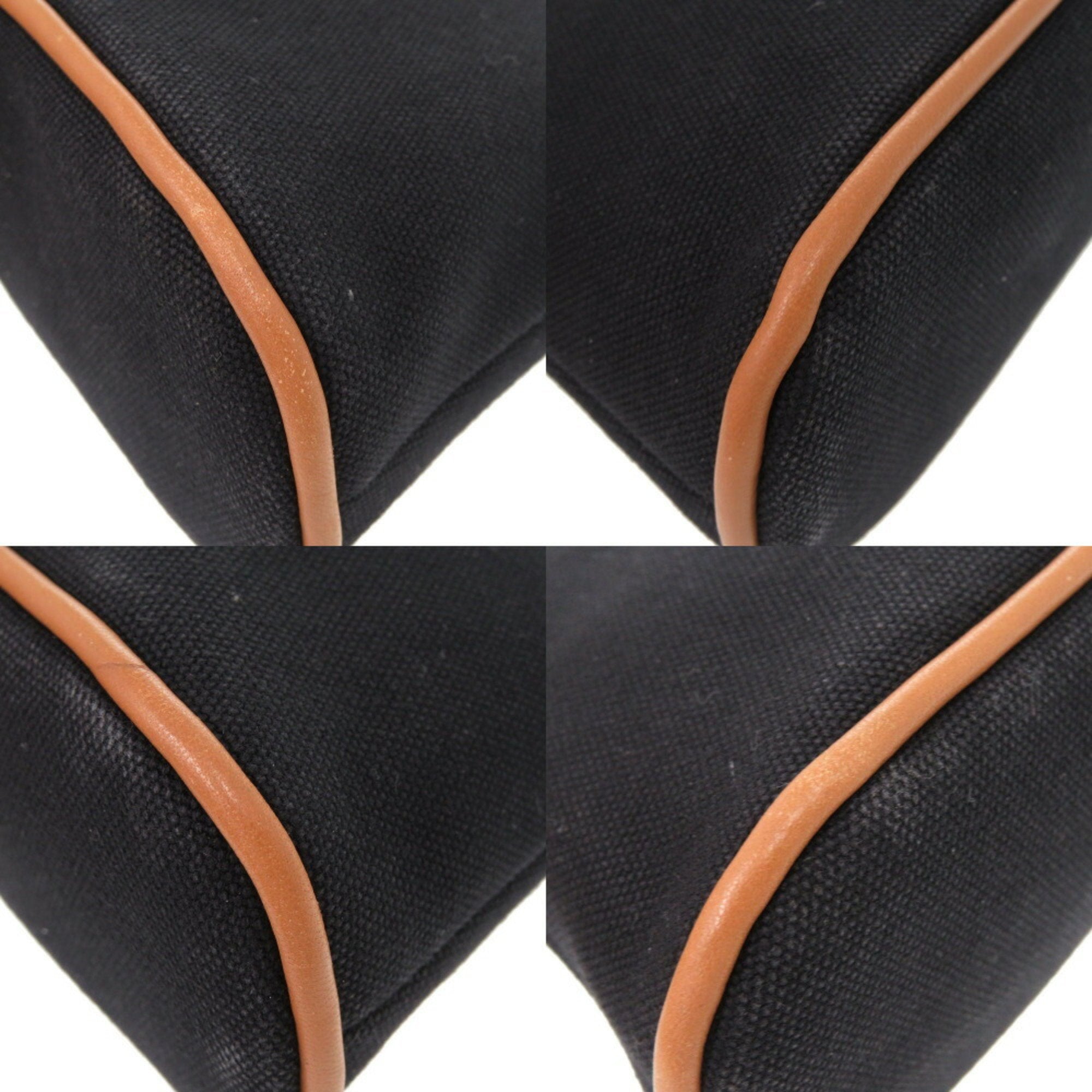 Hermes Bolide Black Canvas Pouch (Pre-Owned)
