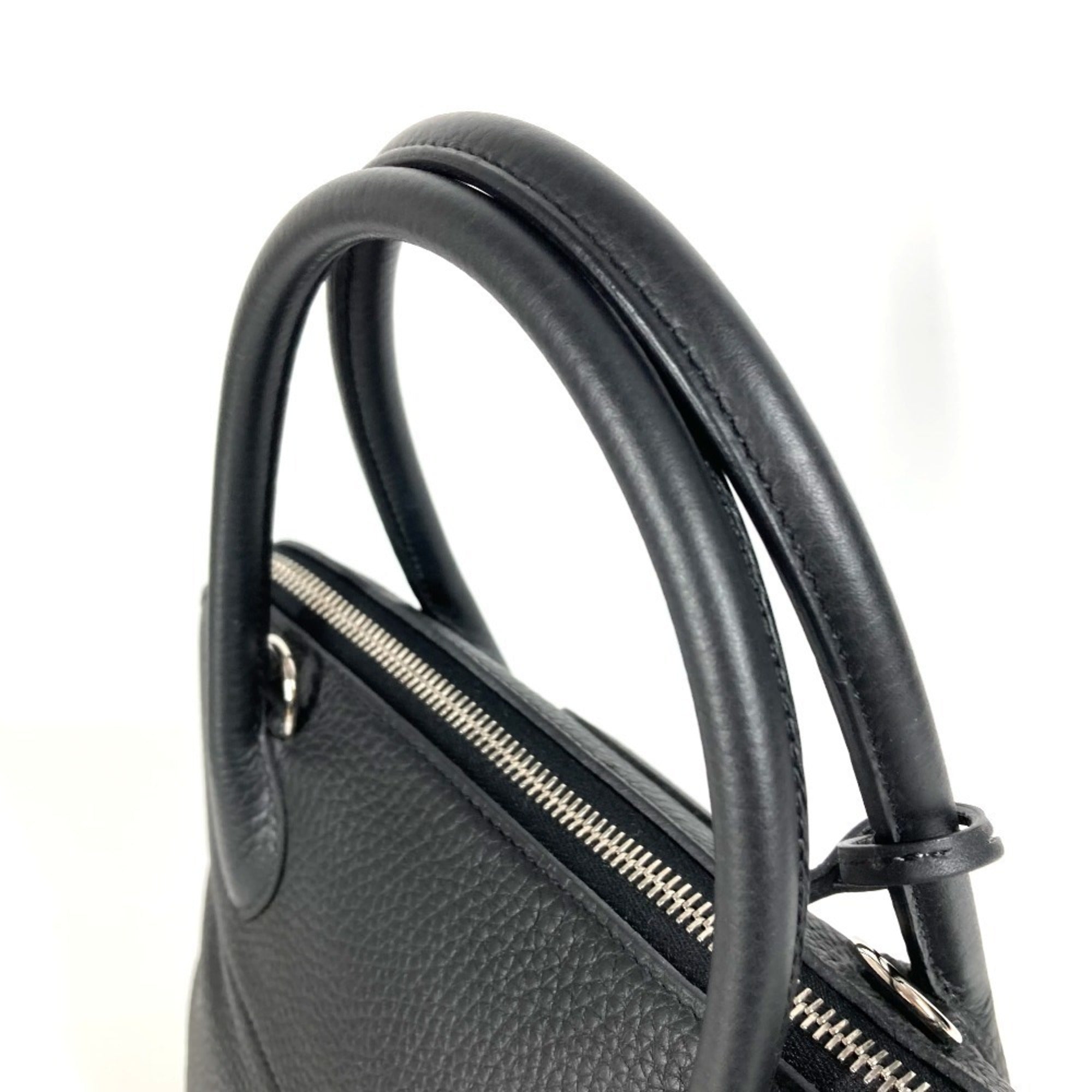 Hermes Black Taurillon Clemence Leather Handbag Shoulder Bag Tote Bag (Pre-Owned)