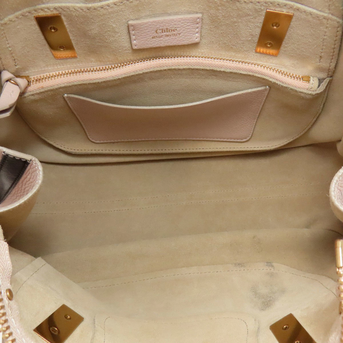 Chloé Pink Beige Leather Handbag (Pre-Owned)