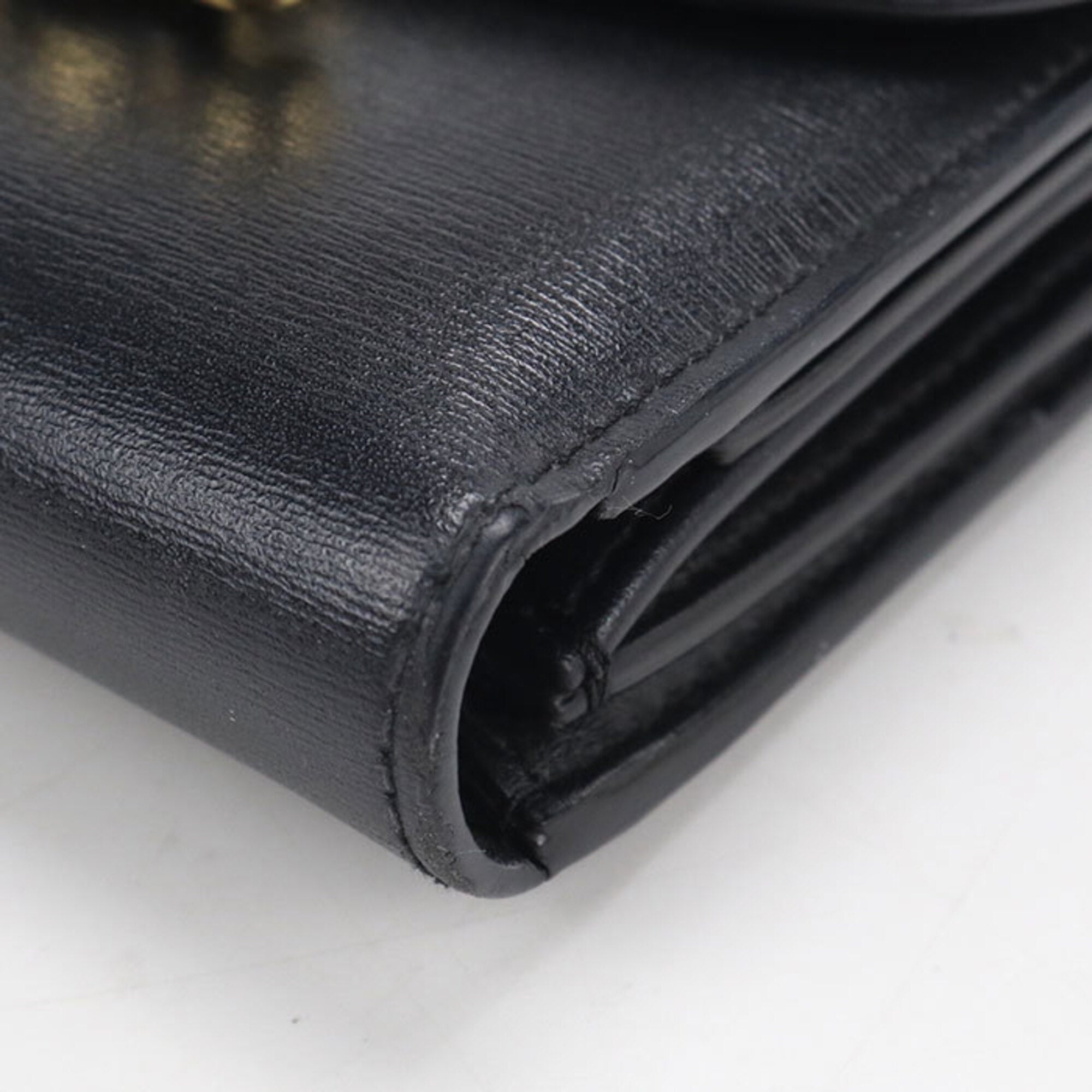 Celine Black Leather Wallet (Tri-Fold) (Pre-Owned)