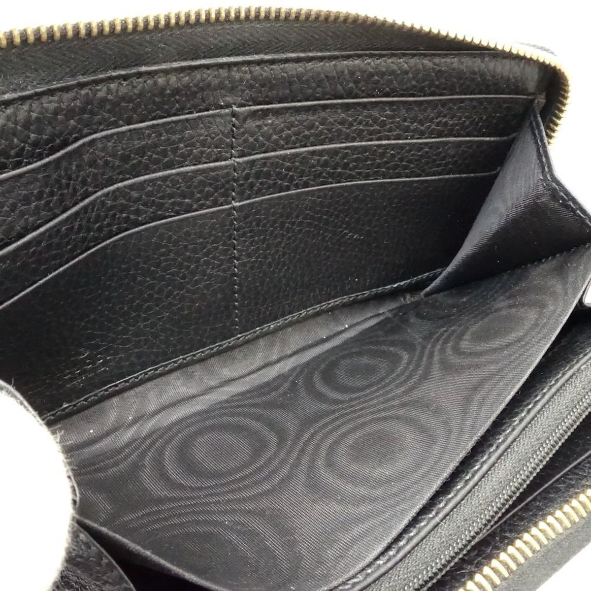 Gucci Black Leather Long Wallet (Bi-Fold) (Pre-Owned)