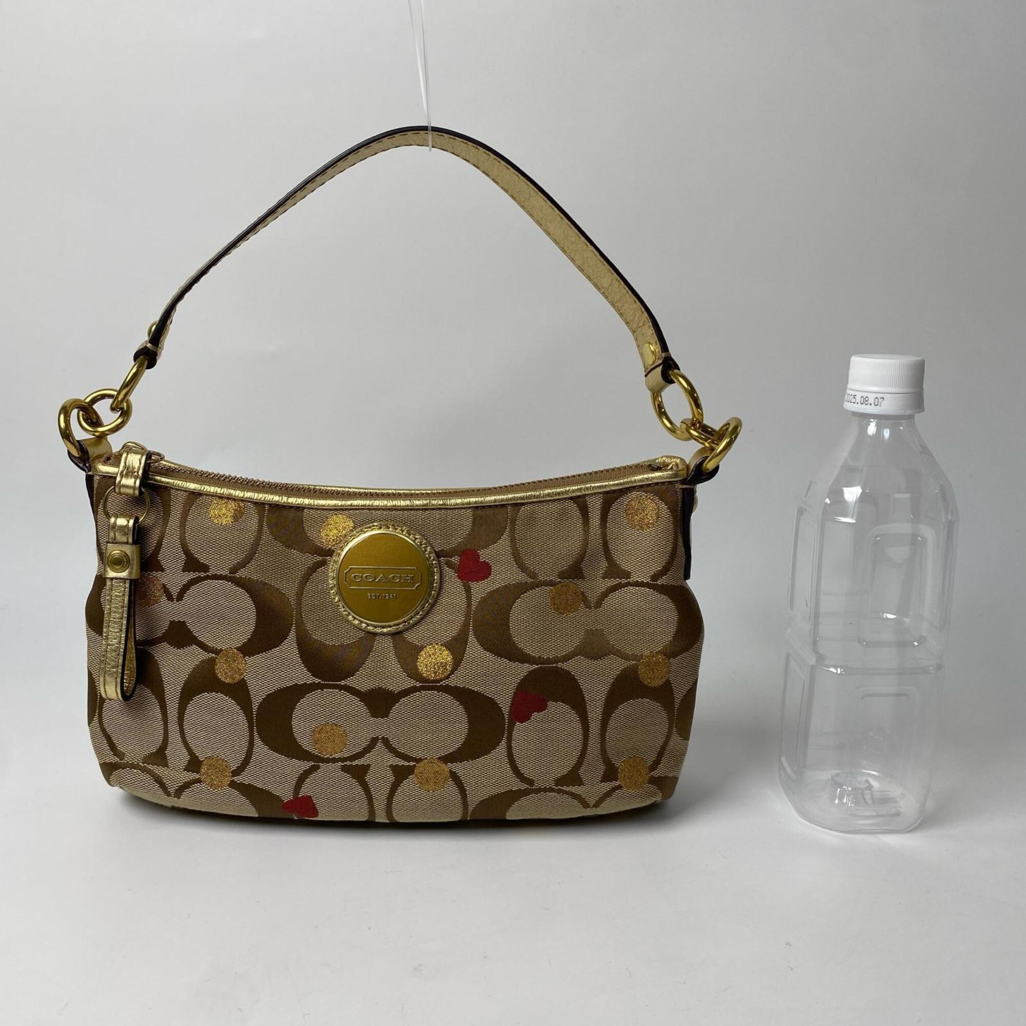 Coach Brown Canvas Shoulder Bag (Pre-Owned)