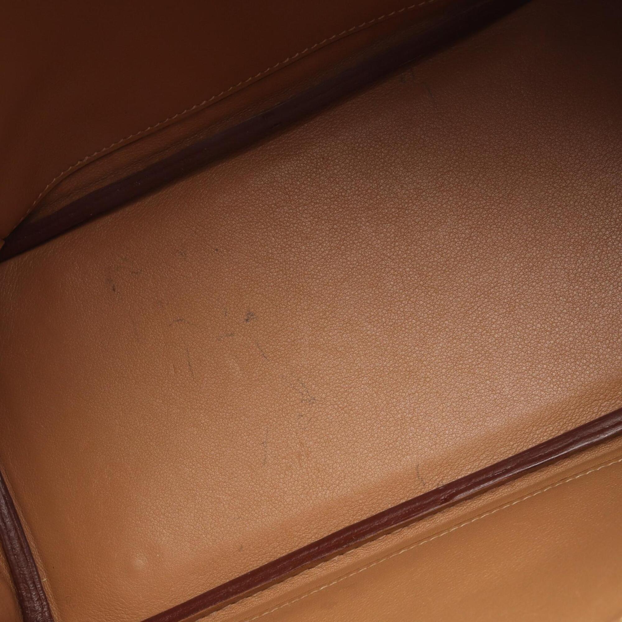 Hermes Brown Swift Leather Handbag (Pre-Owned)