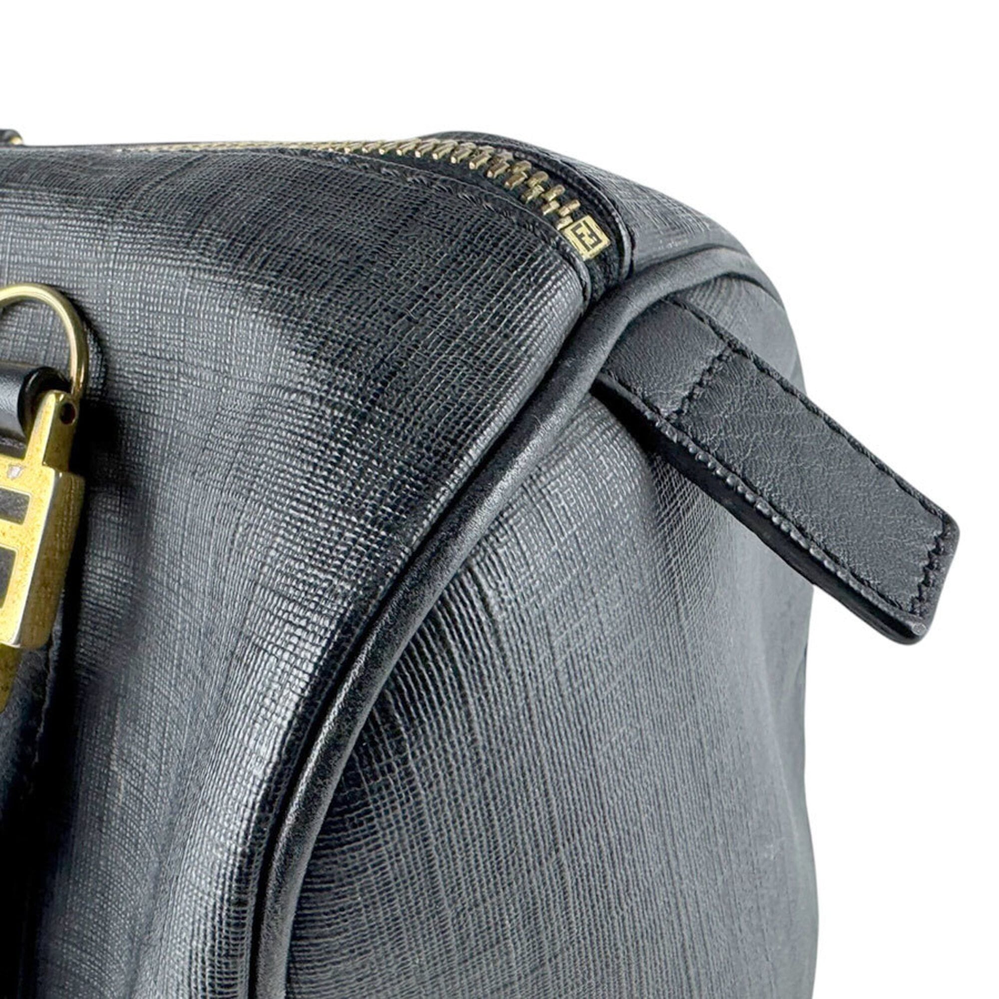 Fendi Black Pvc Leather Handbag (Pre-Owned)