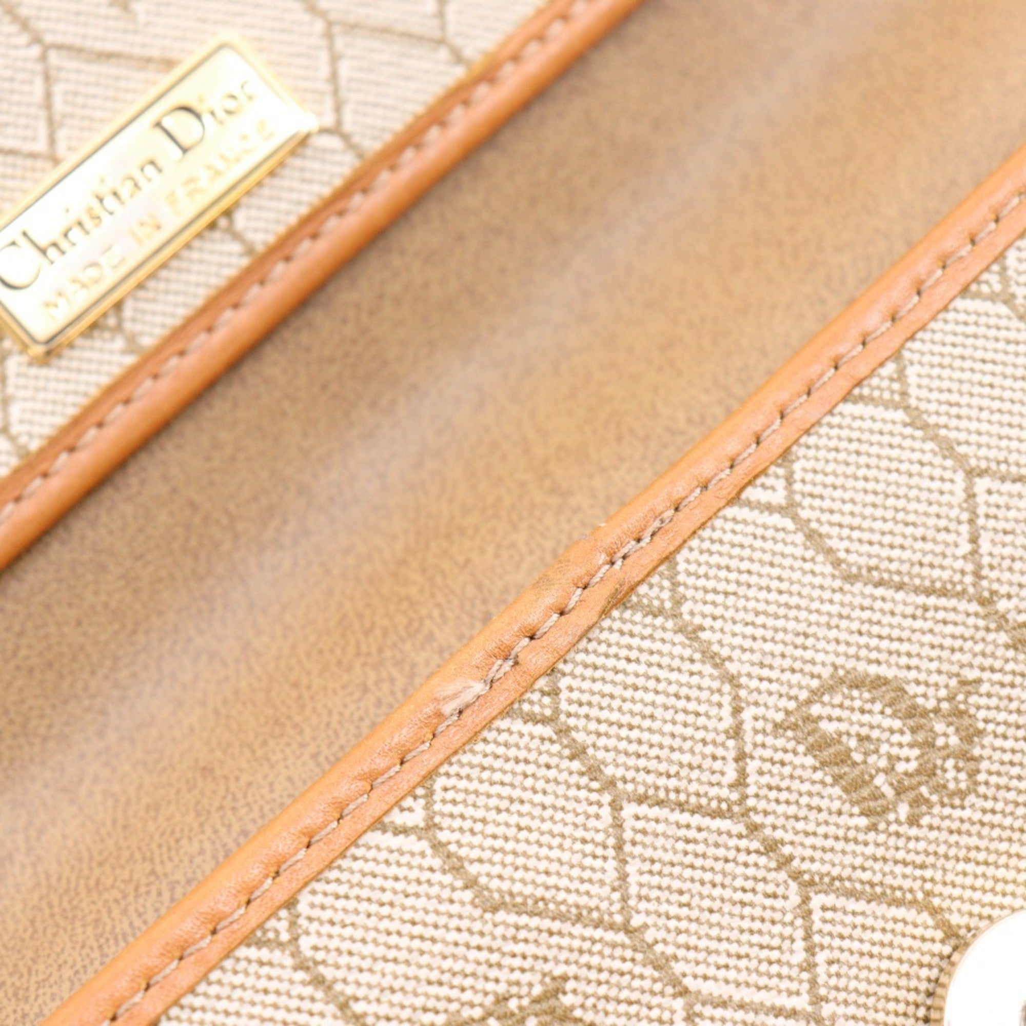 Christian Dior Beige Pvc Shoulder Bag (Pre-Owned)
