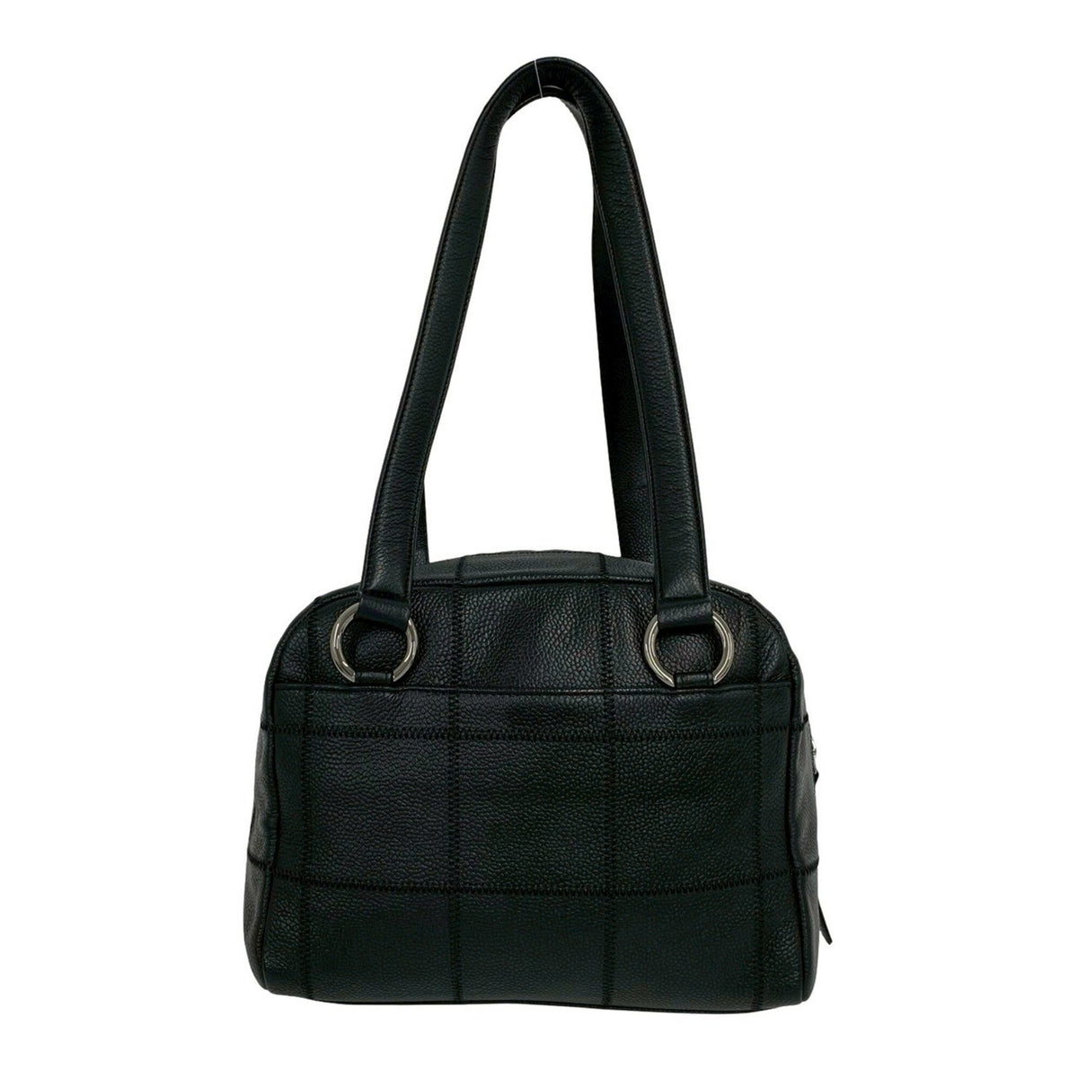 Chanel Black Grained Calfskin Handbag Shoulder Bag (Pre-Owned)
