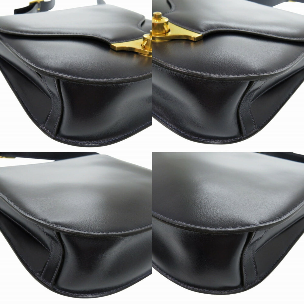 Hermes Black Box Calf Leather Shoulder Bag (Pre-Owned)