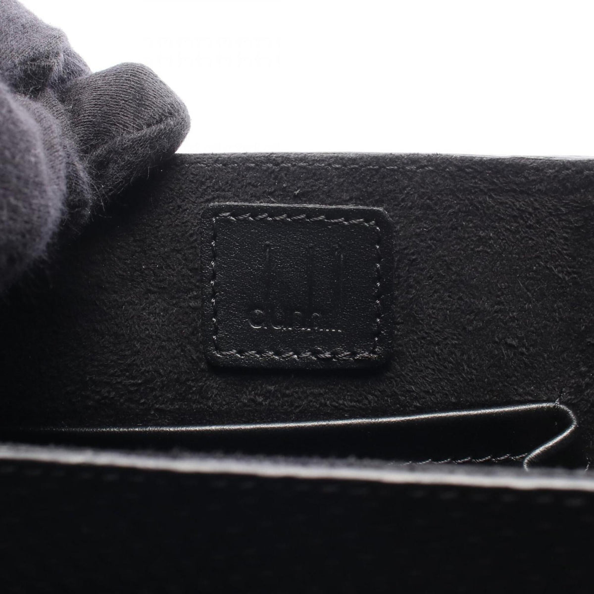 Dunhill Black Leather Clutch Bag (Pre-Owned)