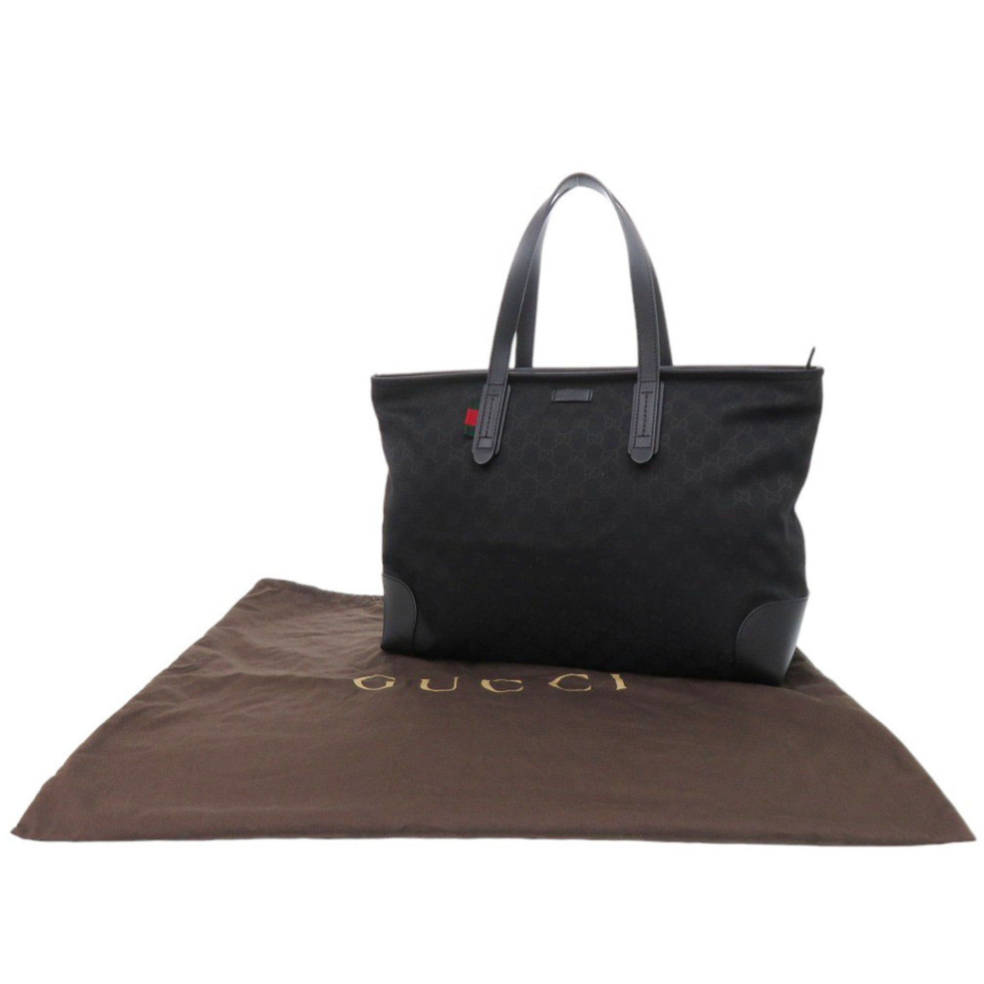 Gucci Black Gg Canvas Tote Bag (Pre-Owned)