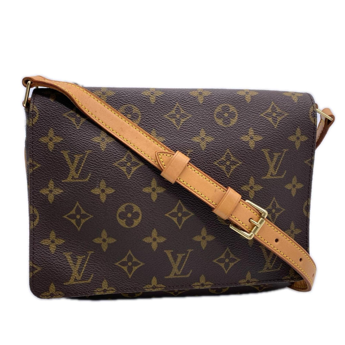 Louis Vuitton Beige Brown Monogram Monogram Shoulder Bag (Pre-Owned)