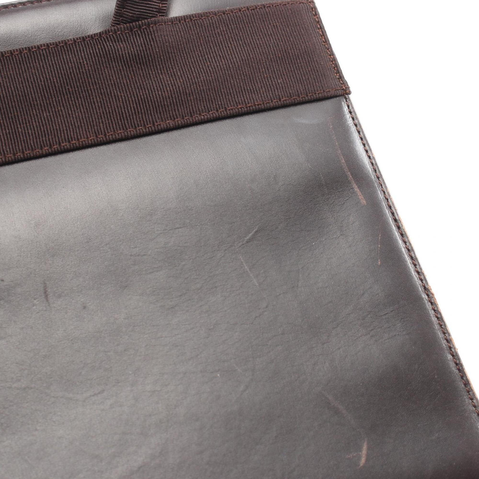 Salvatore Ferragamo Brown Leather Handbag (Pre-Owned)