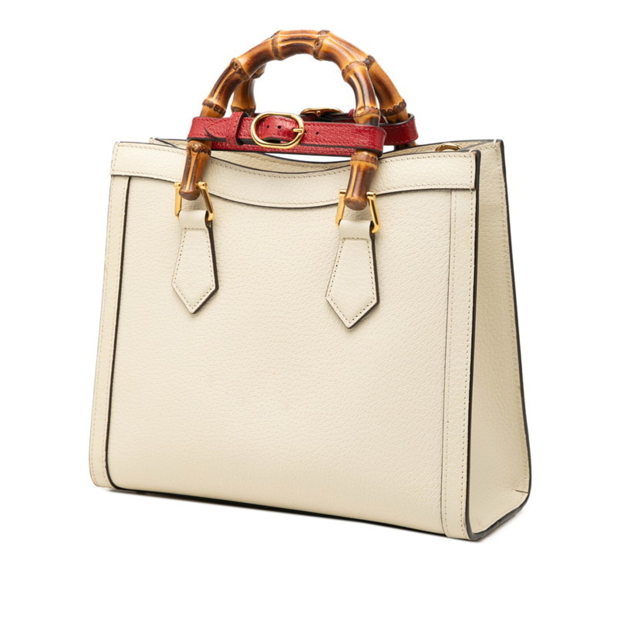 Gucci Ivory Leather Handbag Shoulder Bag (Pre-Owned)