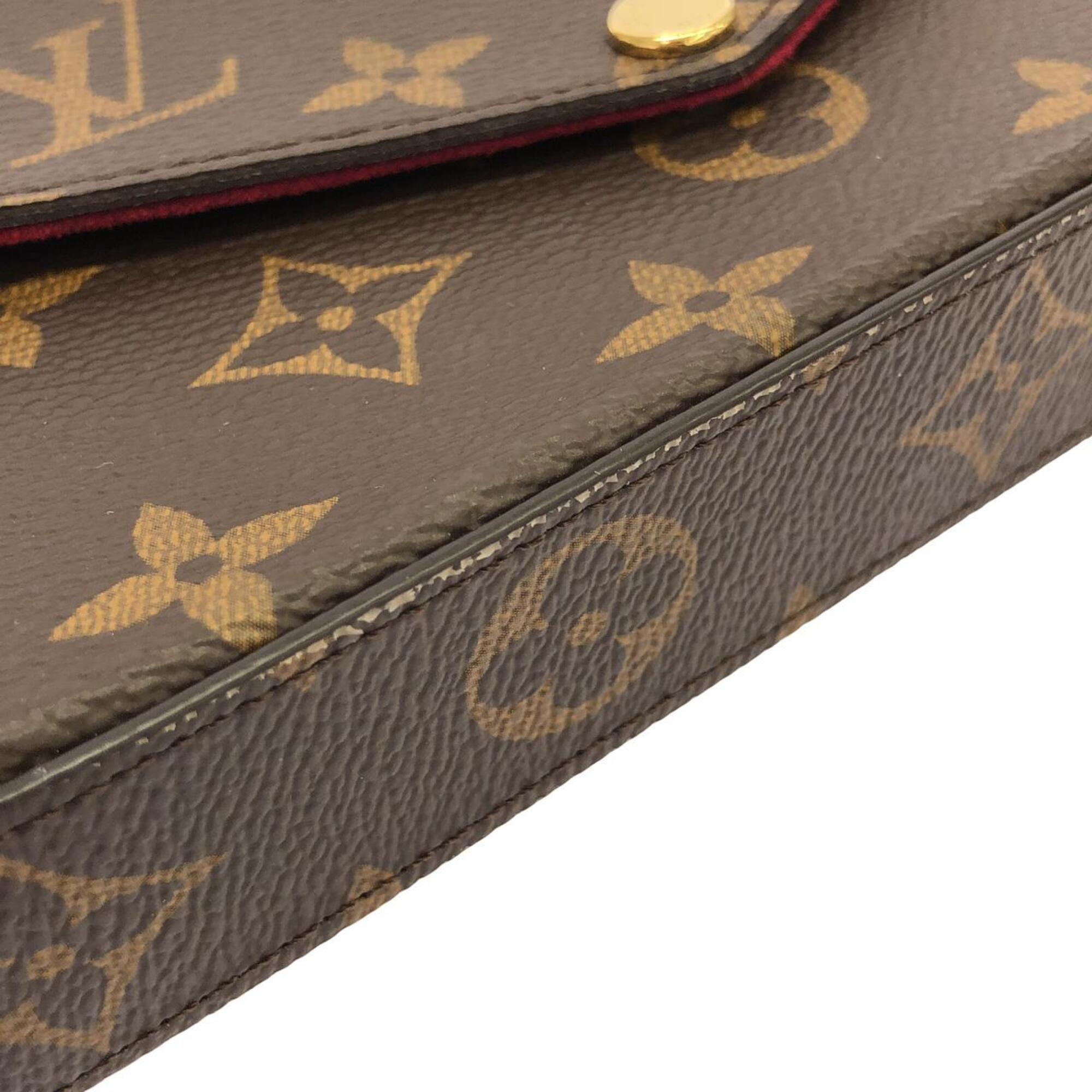 Louis Vuitton Marron Coated Canvas Shoulder Bag (Pre-Owned)