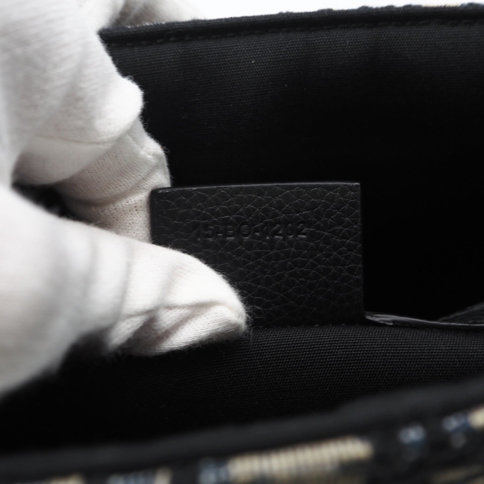 Christian Dior Black Gray Canvas Leather Clutch Bag Pouch (Pre-Owned)