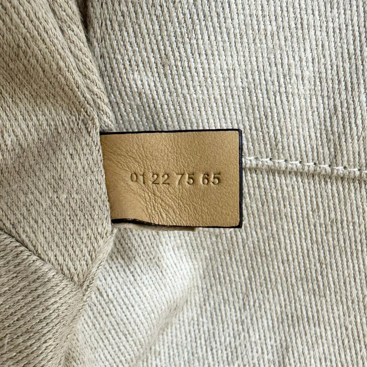 Chloé Beige Black Linen Tote Bag (Pre-Owned)