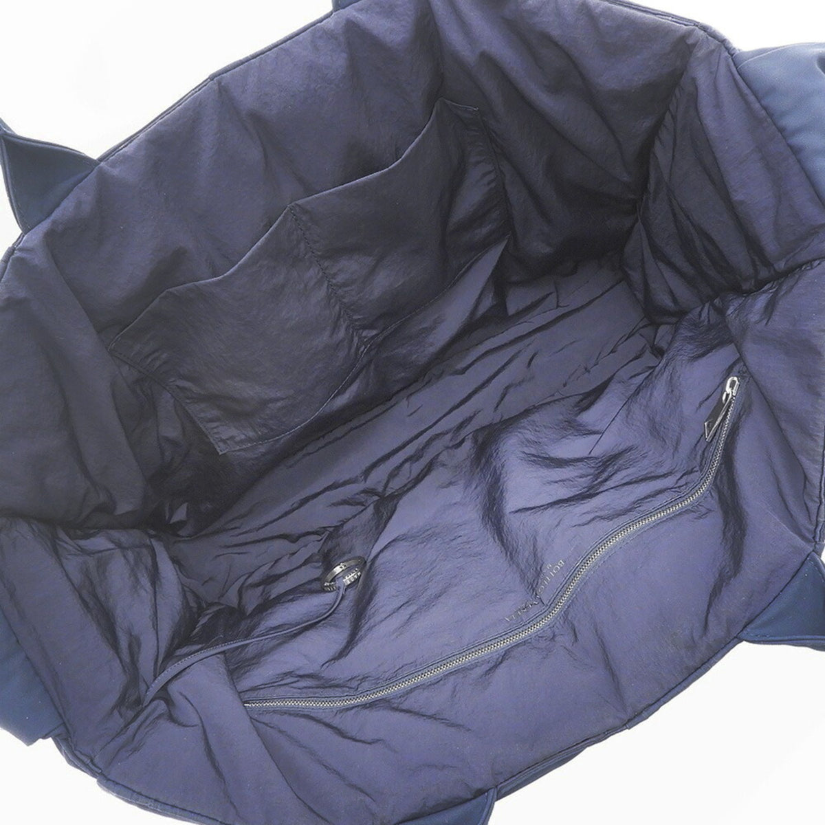 Bottega Veneta Navy Nylon Shoulder Bag Tote Bag (Pre-Owned)