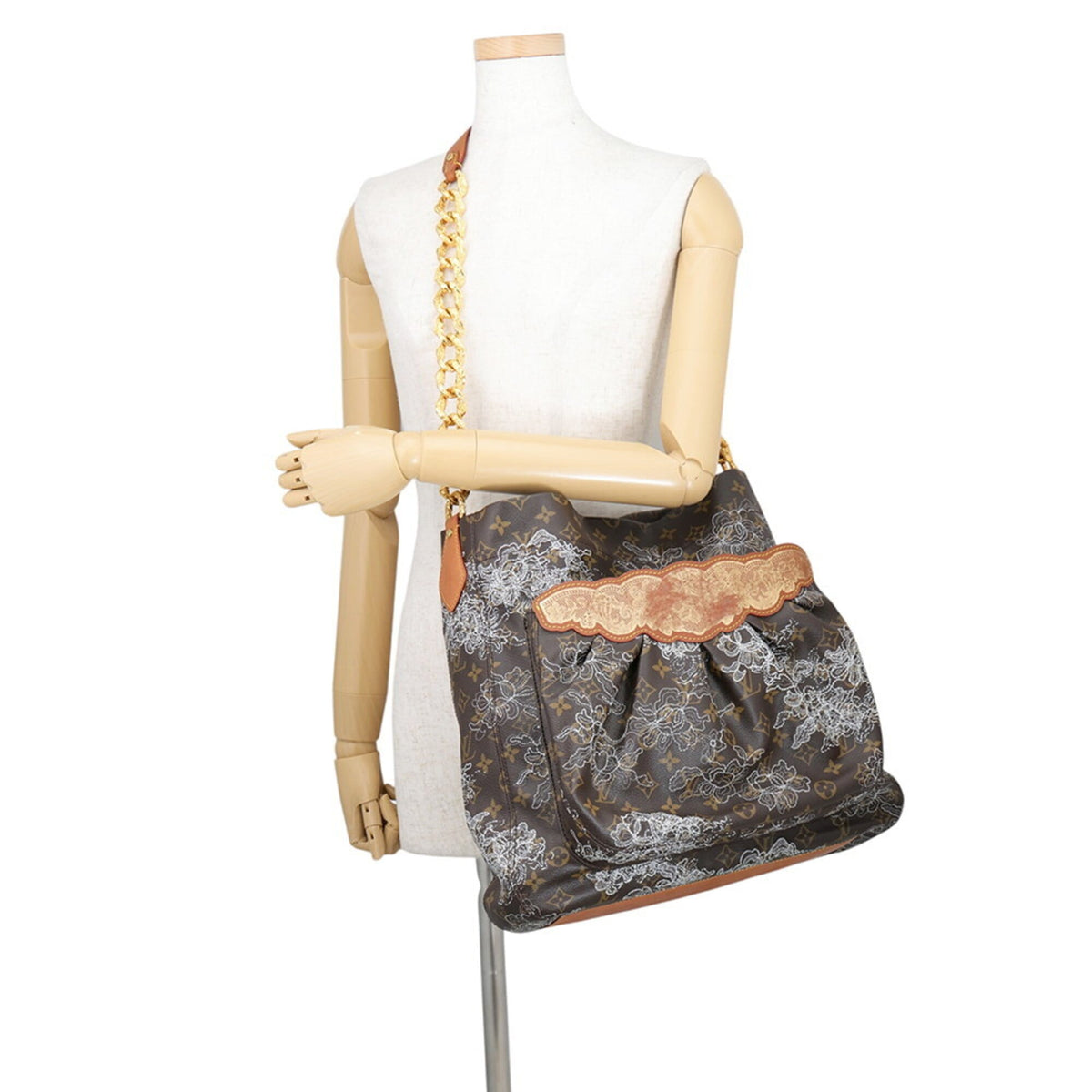 Louis Vuitton Monogram Dentelle Beige Monogram Handbag Shoulder Bag (Pre-Owned)