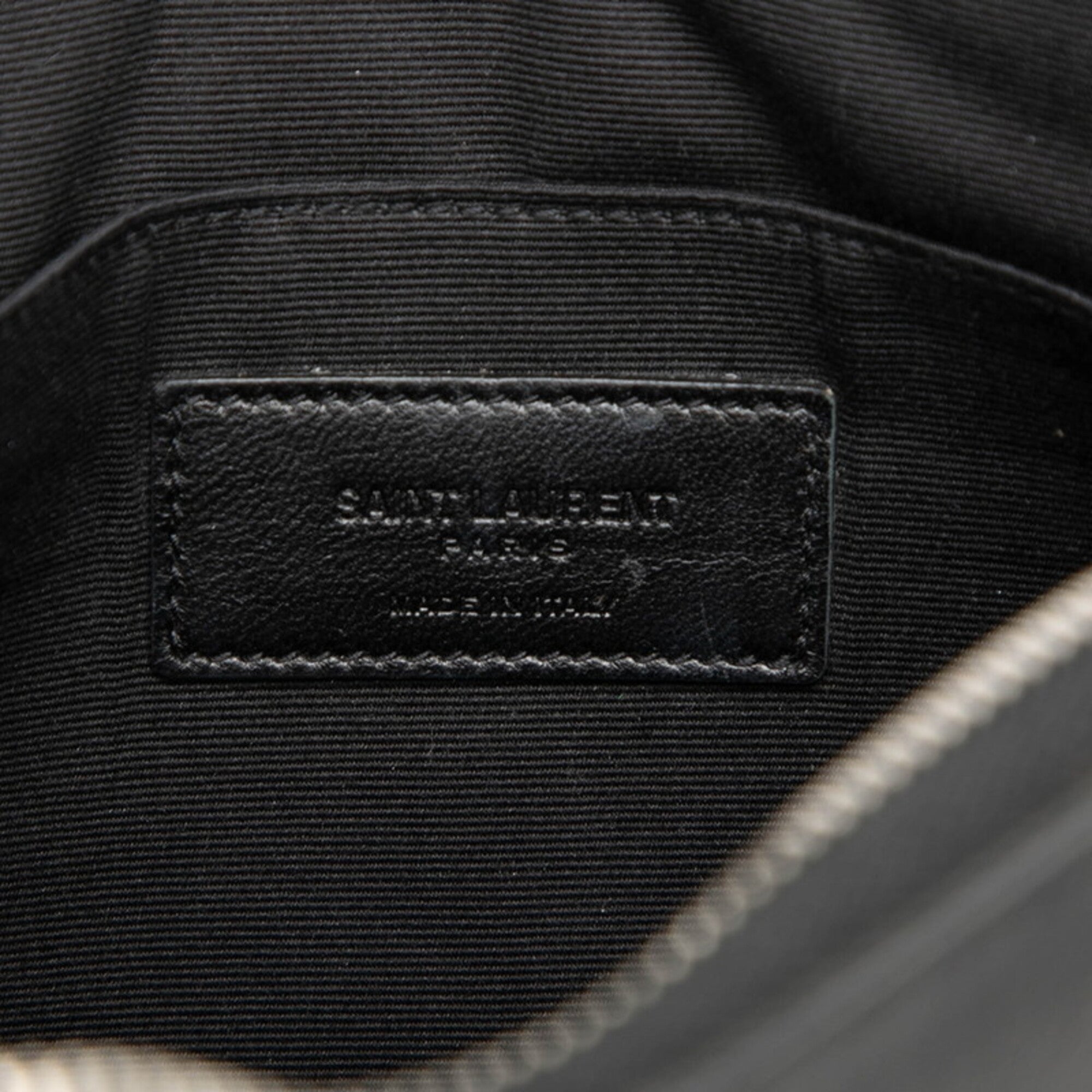 Saint Laurent Black Multi-Color Leather Clutch Bag (Pre-Owned)