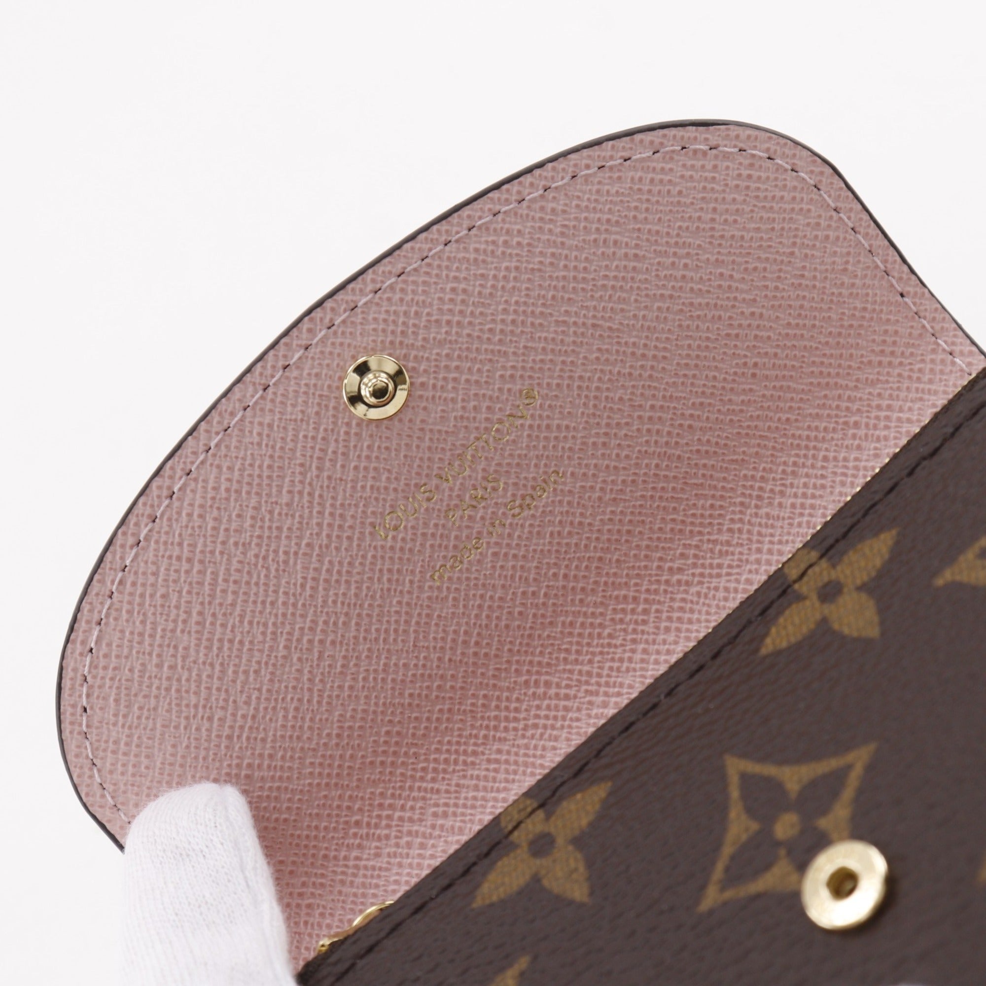 Louis Vuitton Brown Monogram Rose Ballerine Monogram Coin Purse/Coin Case (Pre-Owned)