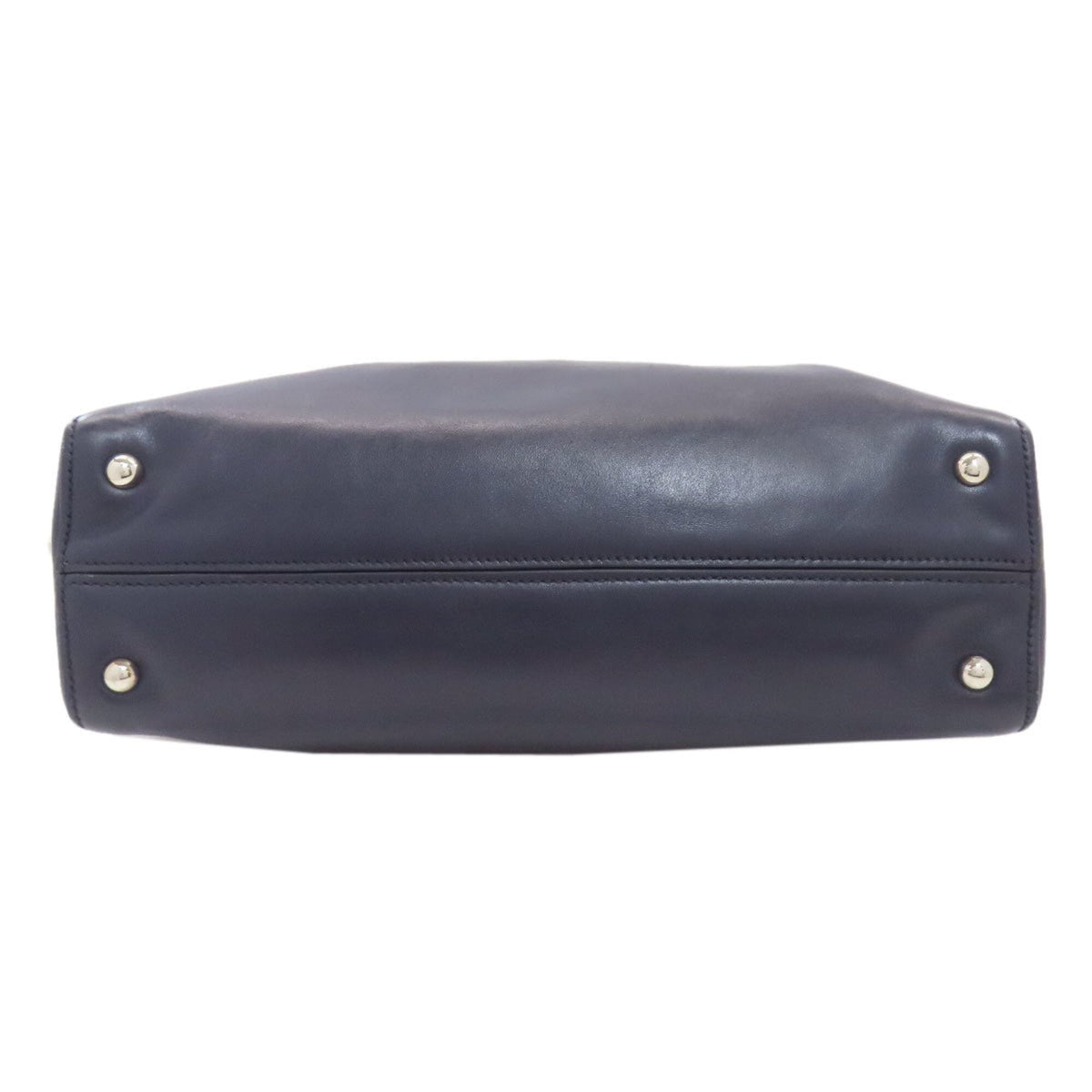Miu Miu Navy Leather Tote Bag (Pre-Owned)