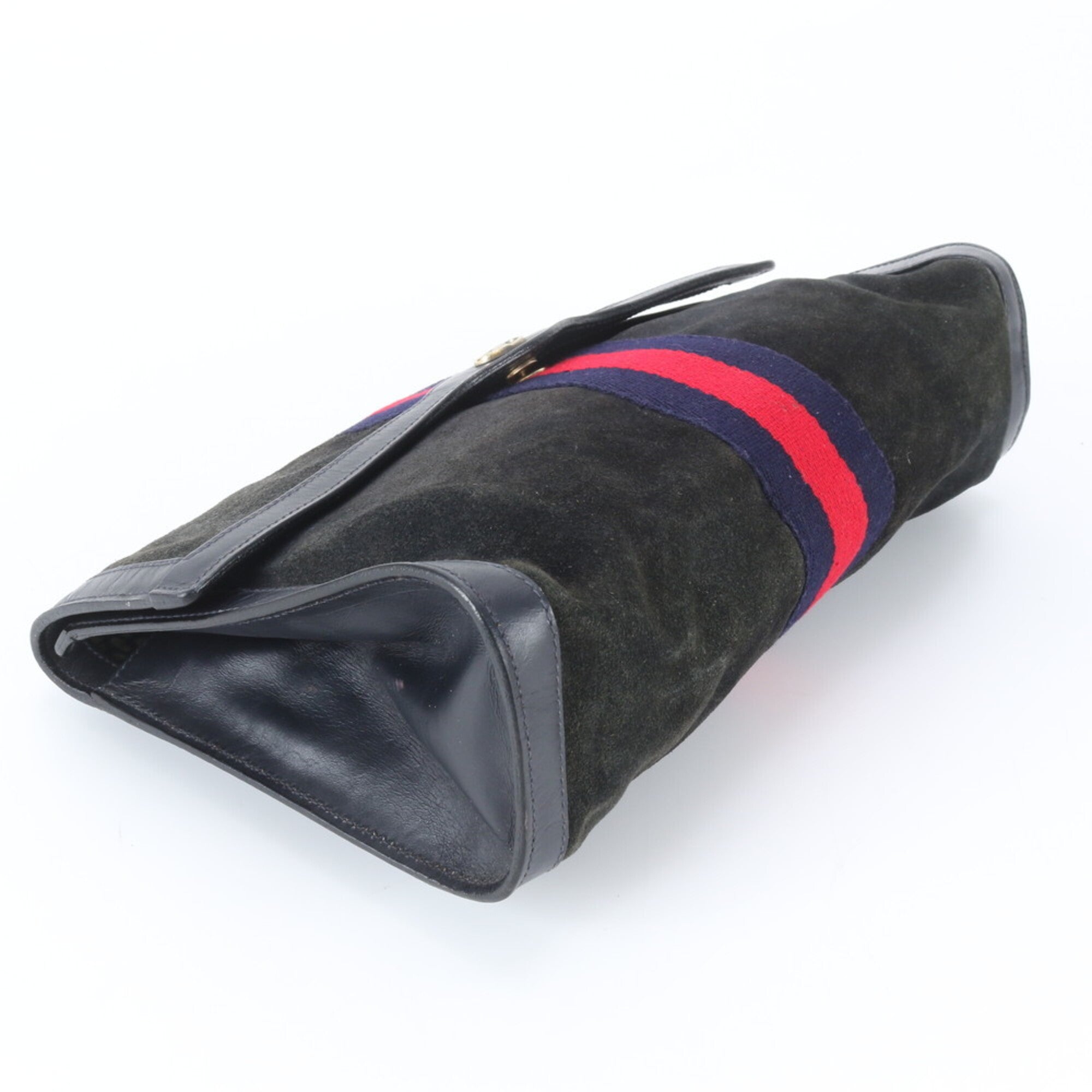 Gucci Black Leather Clutch Bag Pouch (Pre-Owned)