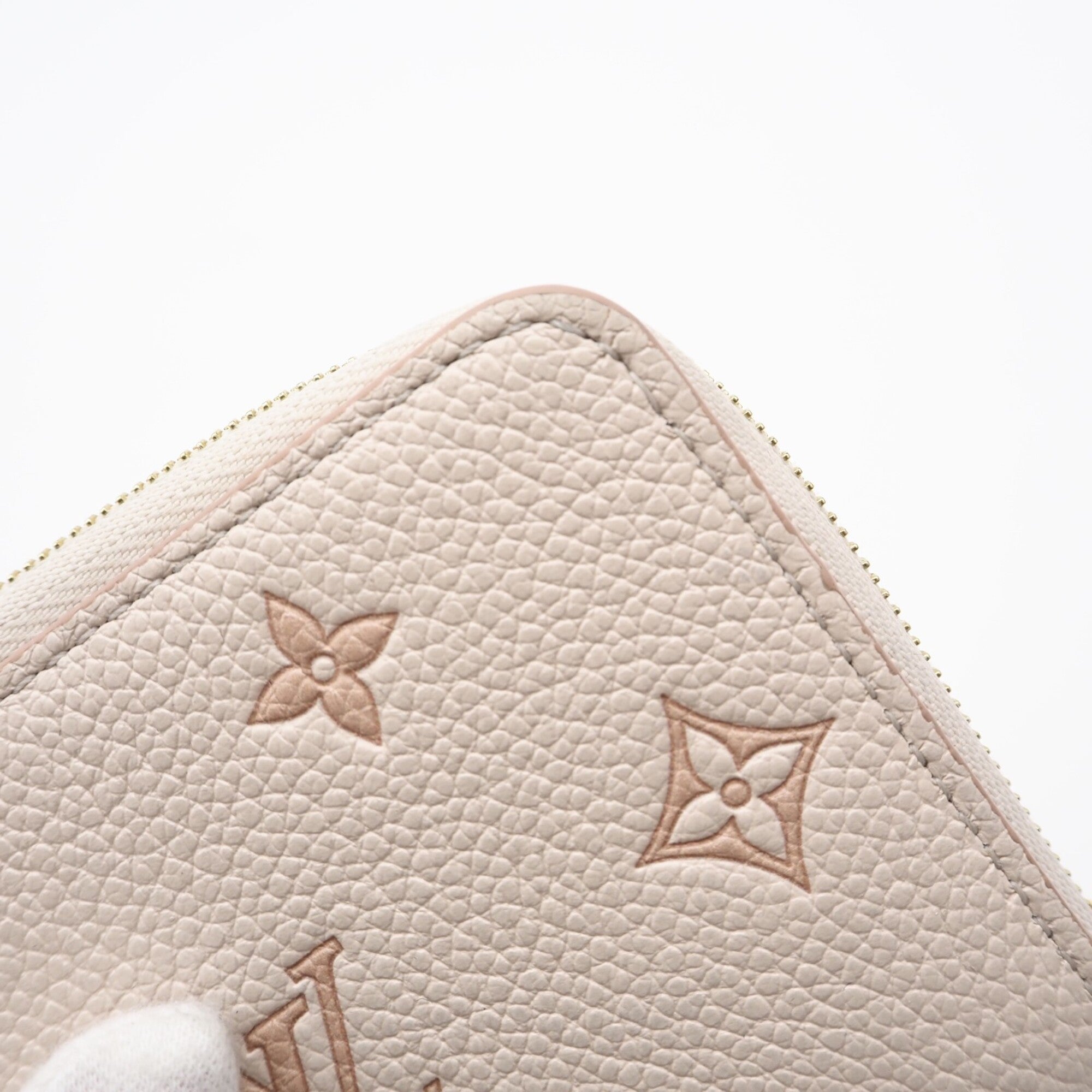 Louis Vuitton Monogram Empreinte Pink Beige Leather Coin Purse/Coin Case (Pre-Owned)